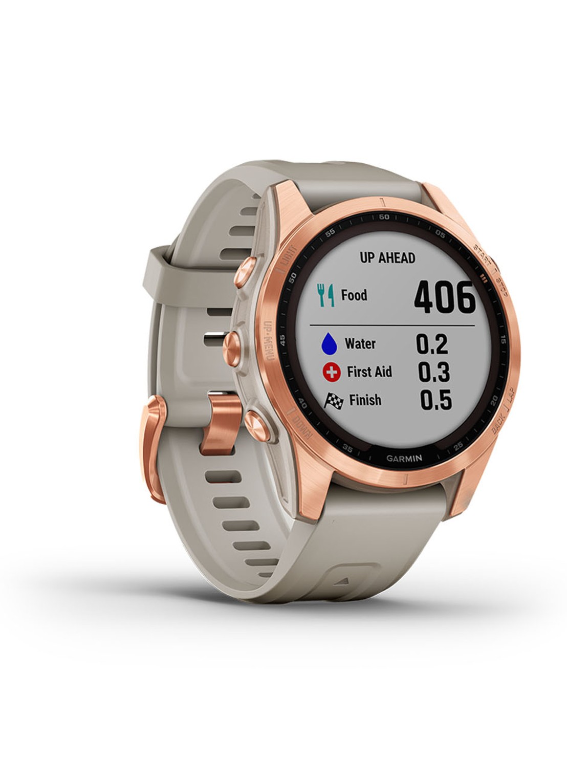 Garmin Fenix 7S Solar smartwatch 42 mm - detail 2 roségoud