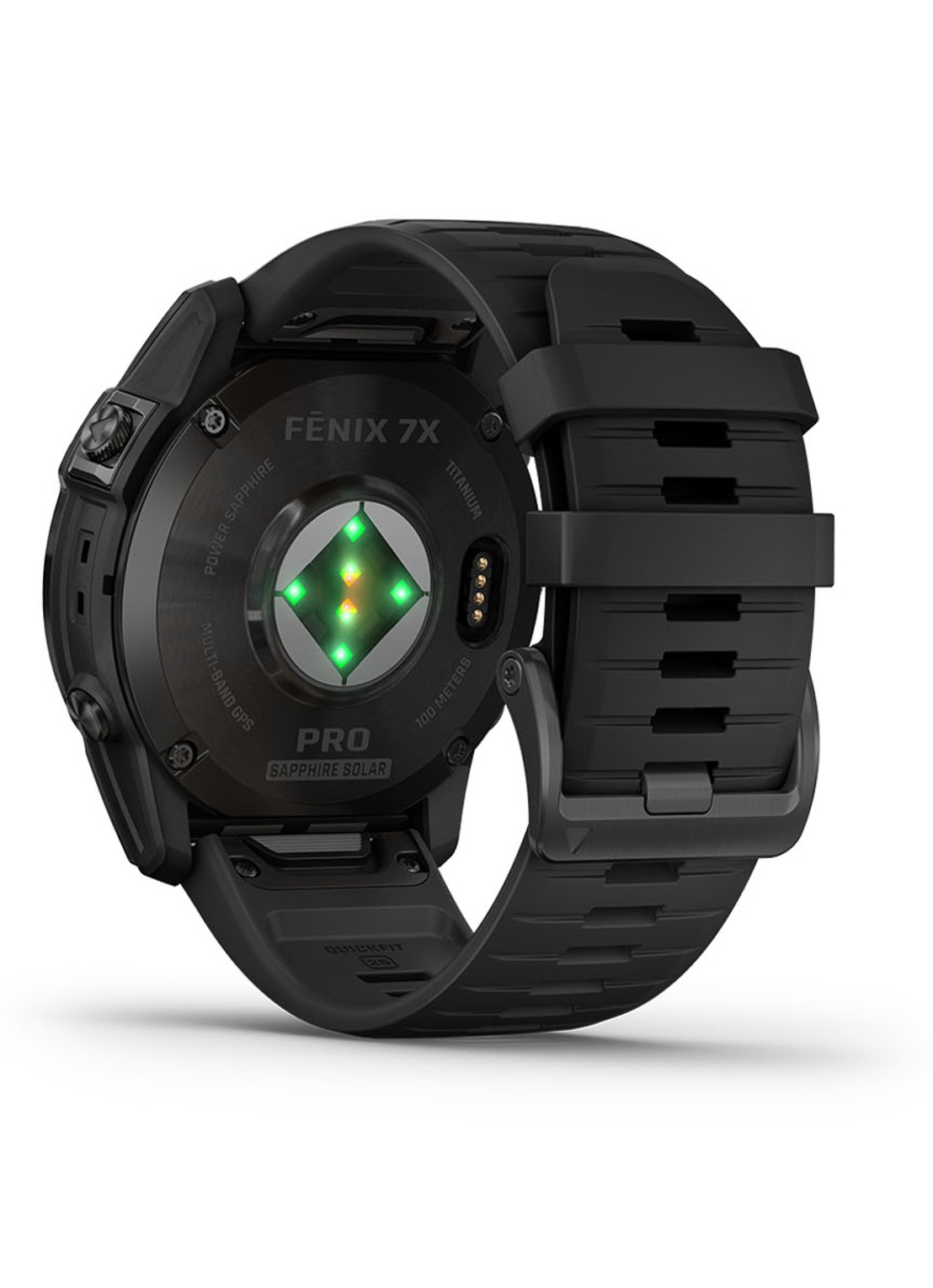 Garmin Fenix 7X Pro Sapphire Solar horloge 51 mm met saffierglas - detail zwart