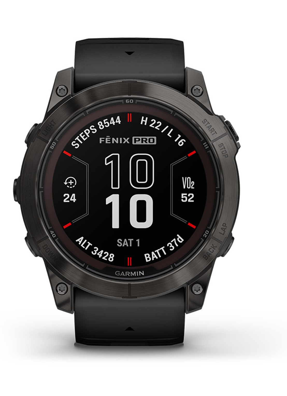 Garmin Fenix 7X Pro Sapphire Solar horloge 51 mm met saffierglas - voorkant 6 zwart
