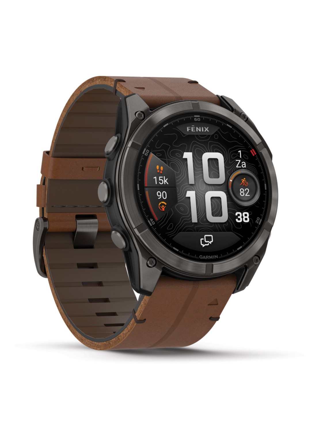 Garmin Fenix 8 Pro LTE smartwatch 51 mm, Saffierglas, Titanium met siliconen en lederen band - detail 3 zwart