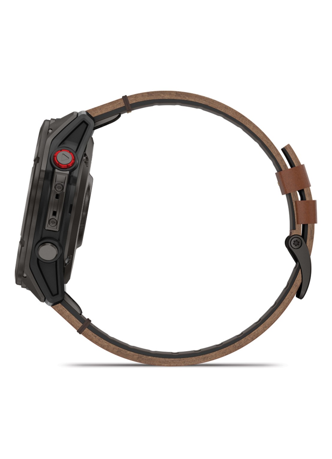 Garmin Fenix 8 Pro LTE smartwatch 51 mm, Saffierglas, Titanium met siliconen en lederen band - detail 6 zwart