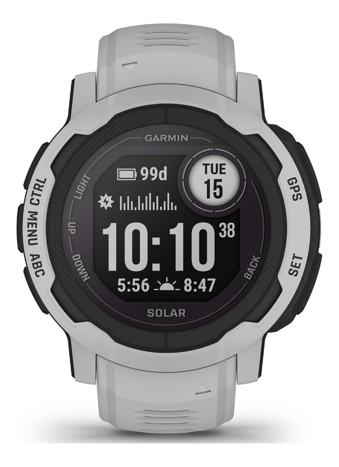 Garmin Instinct 2 Solar smartwatch 45 mm - voorkant 5 grijs