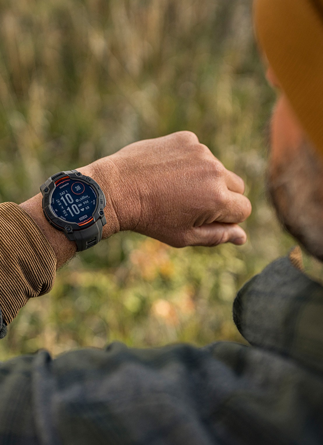 Garmin Instinct 3 smartwatch 45 mm  - voorkant 6 zwart