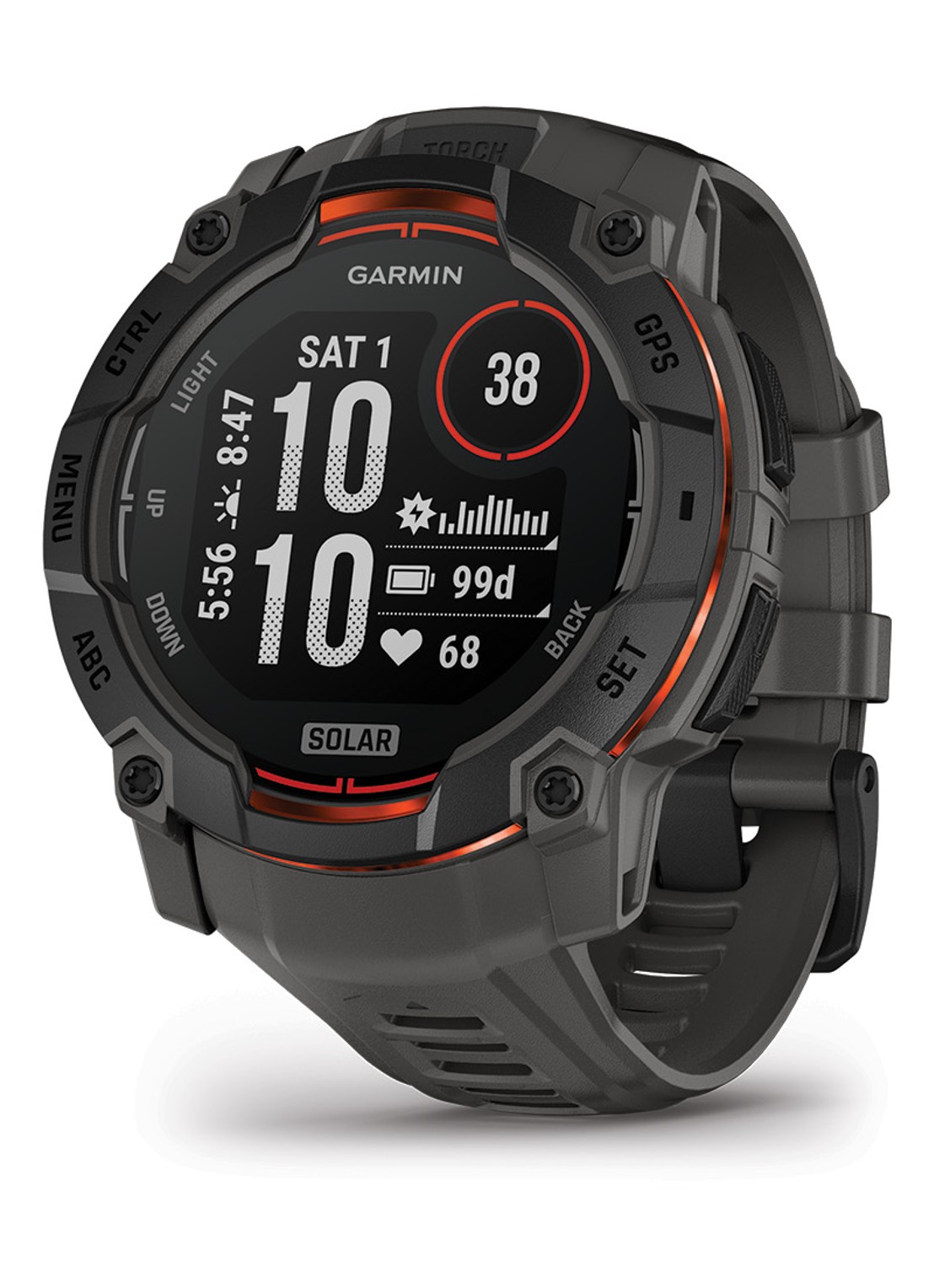 Garmin Instinct 3 smartwatch 50 mm - detail zwart
