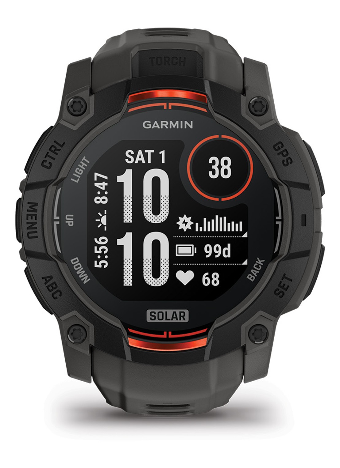 Garmin Instinct 3 smartwatch 50 mm - voorkant 5 zwart