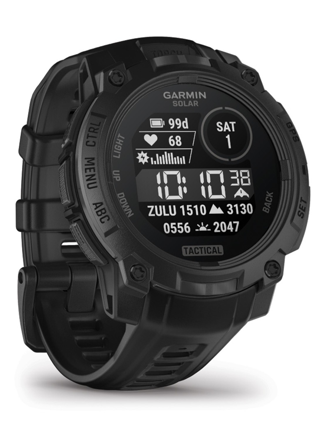 Garmin Instinct 3 Tactical Solar smartwatch 45 mm - detail 3 zwart