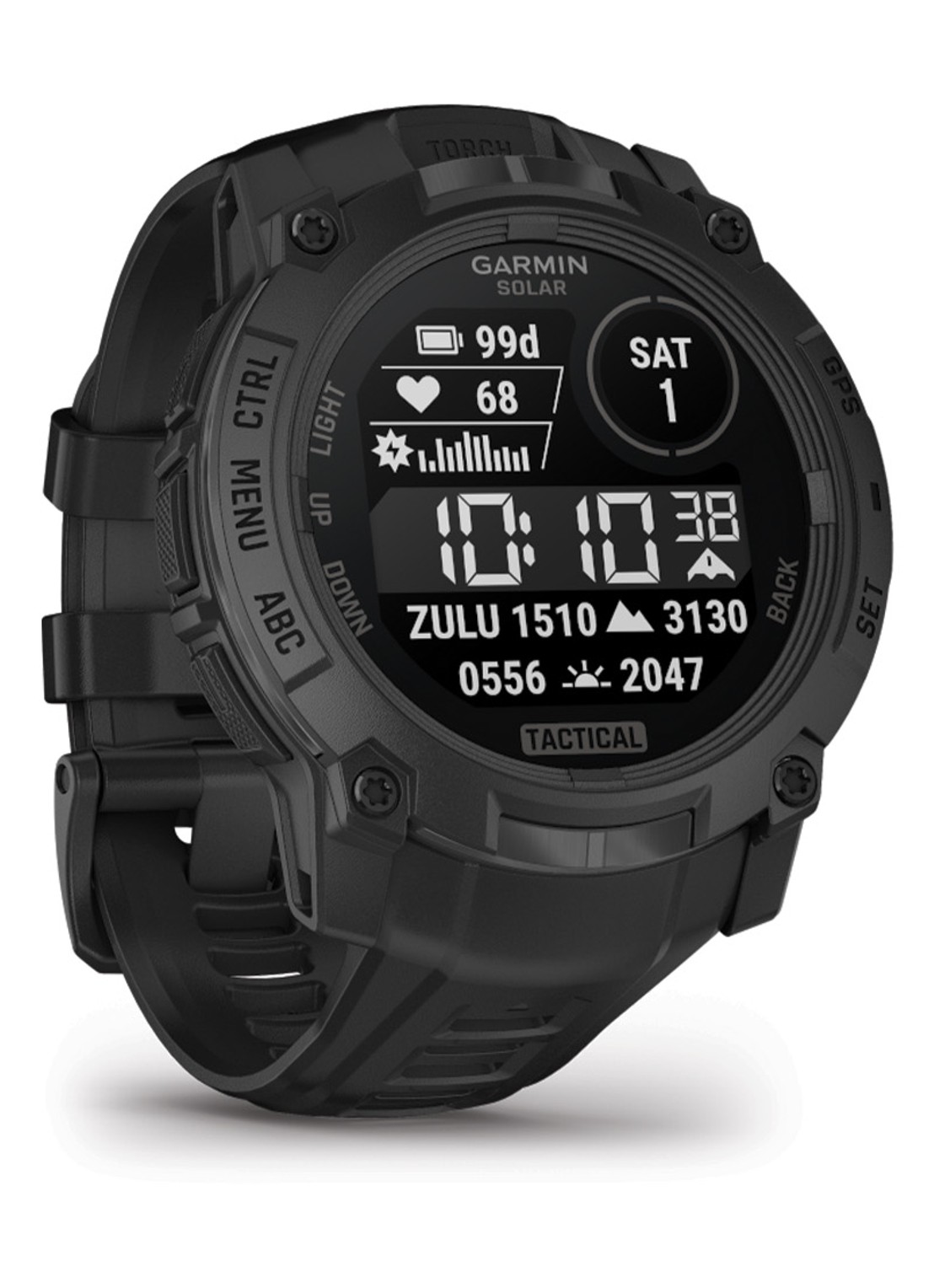 Garmin Instinct 3 Tactical Solar smartwatch 50 mm - detail 3 zwart