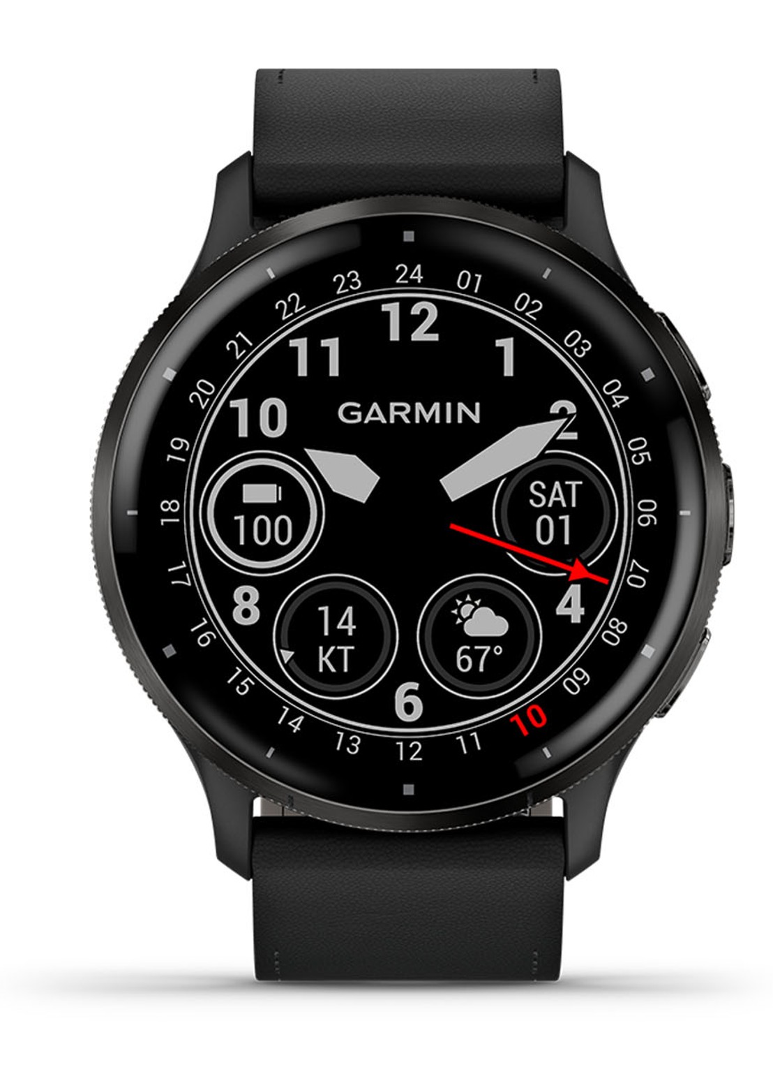 Garmin Instinct GPS smartwatch 010-02064-04 - voorkant zwart