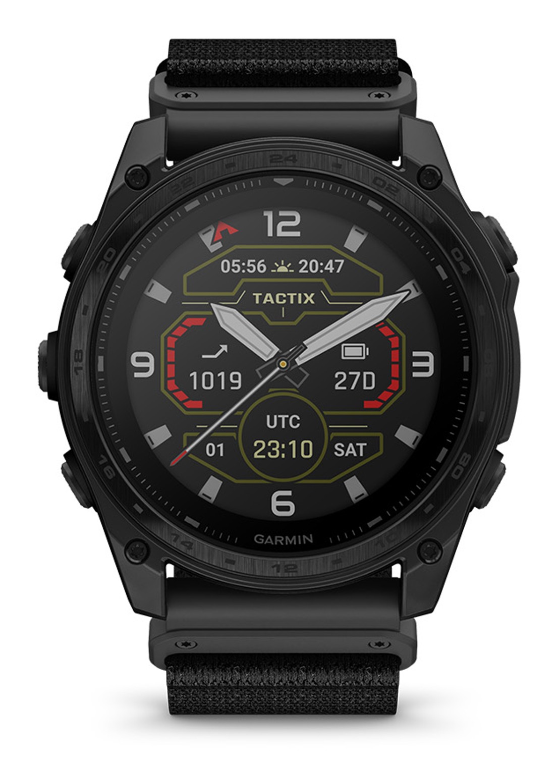 Garmin Tactix 8 smartwatch 51 mm, Solar - voorkant zwart