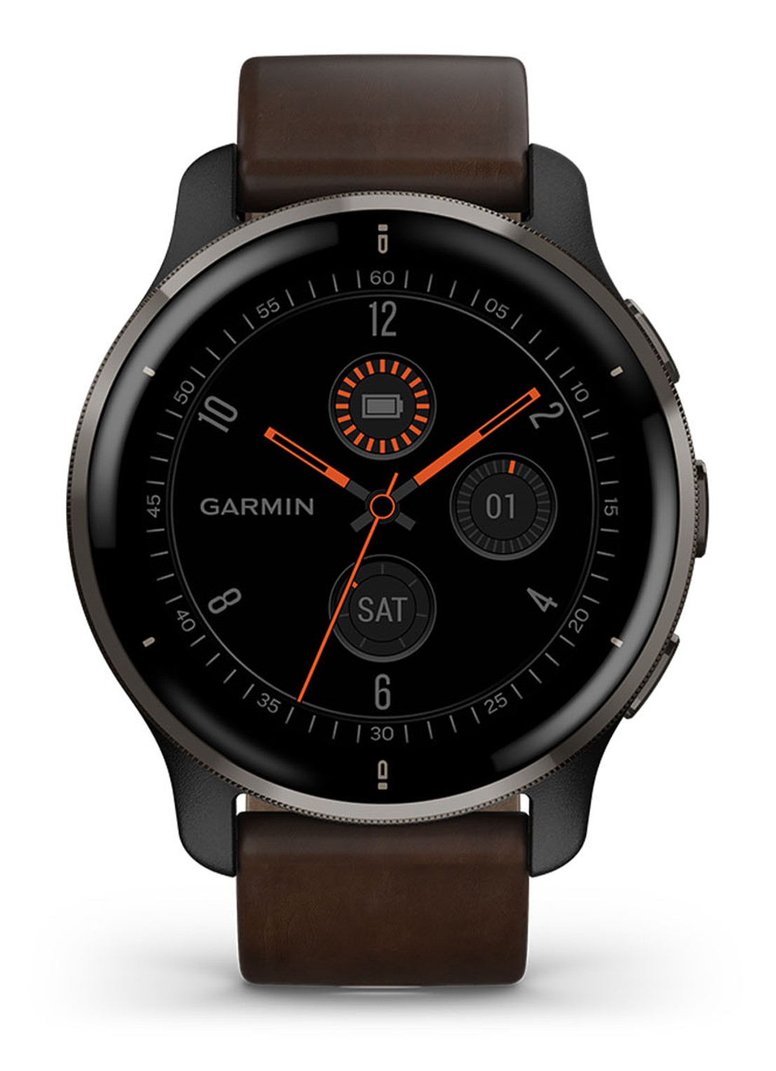 Garmin Venu 2 Plus smartwatch 43 mm - voorkant zwart