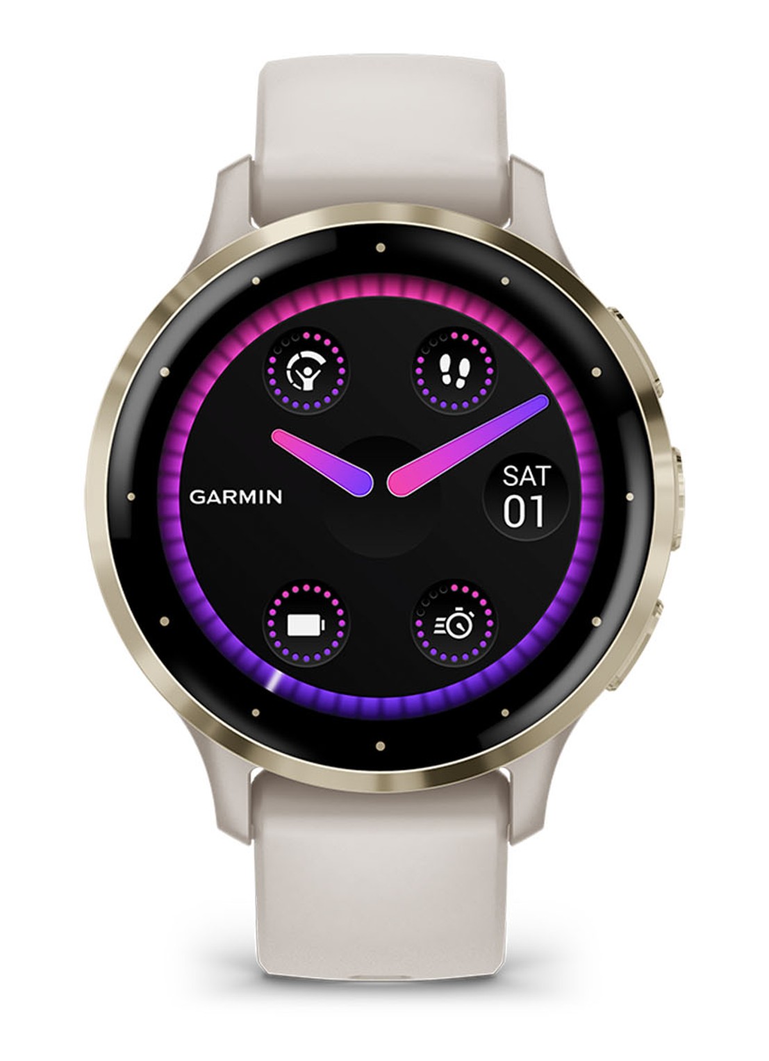 Garmin Venu 3S smartwatch 41 mm - voorkant wit