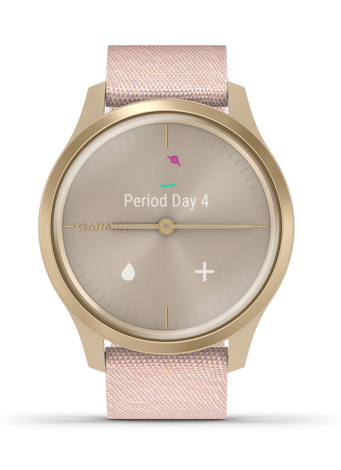 Garmin Vivomove Style hybride smartwatch 010-02240-02 - voorkant lichtroze