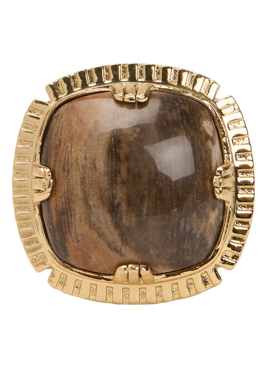 Gas Bijoux Arty ring verguld - voorkant goud