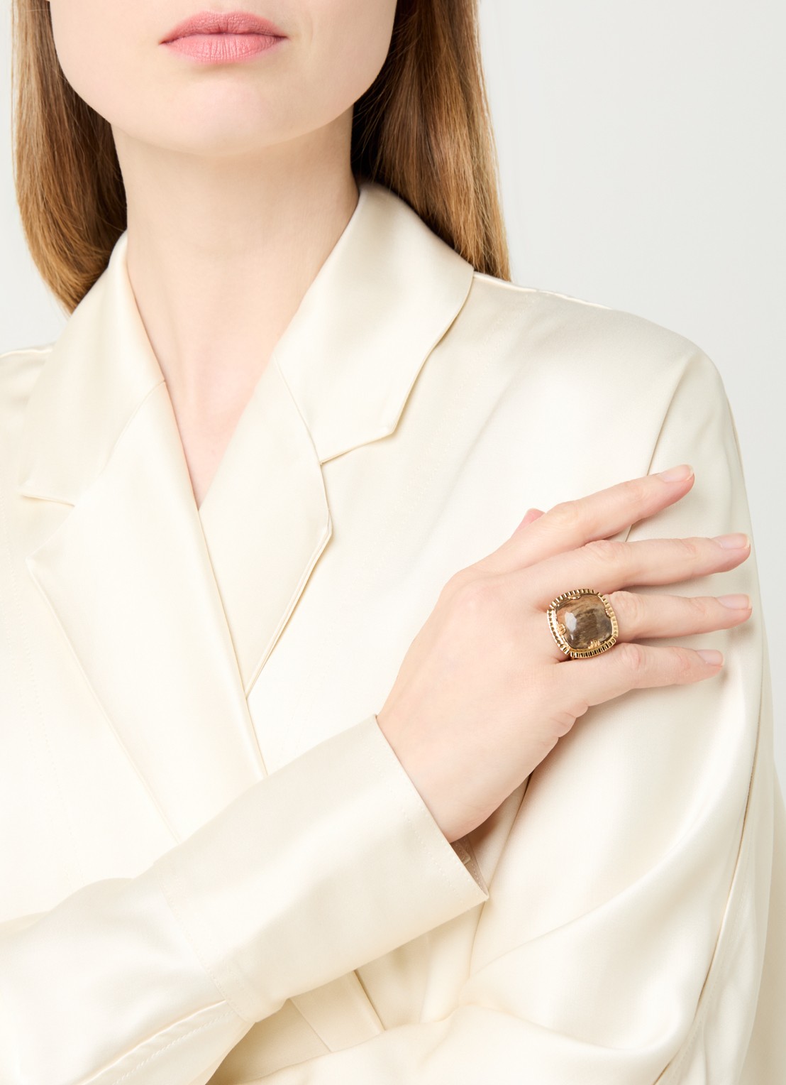 Gas Bijoux Arty ring verguld - voorkant 2 goud