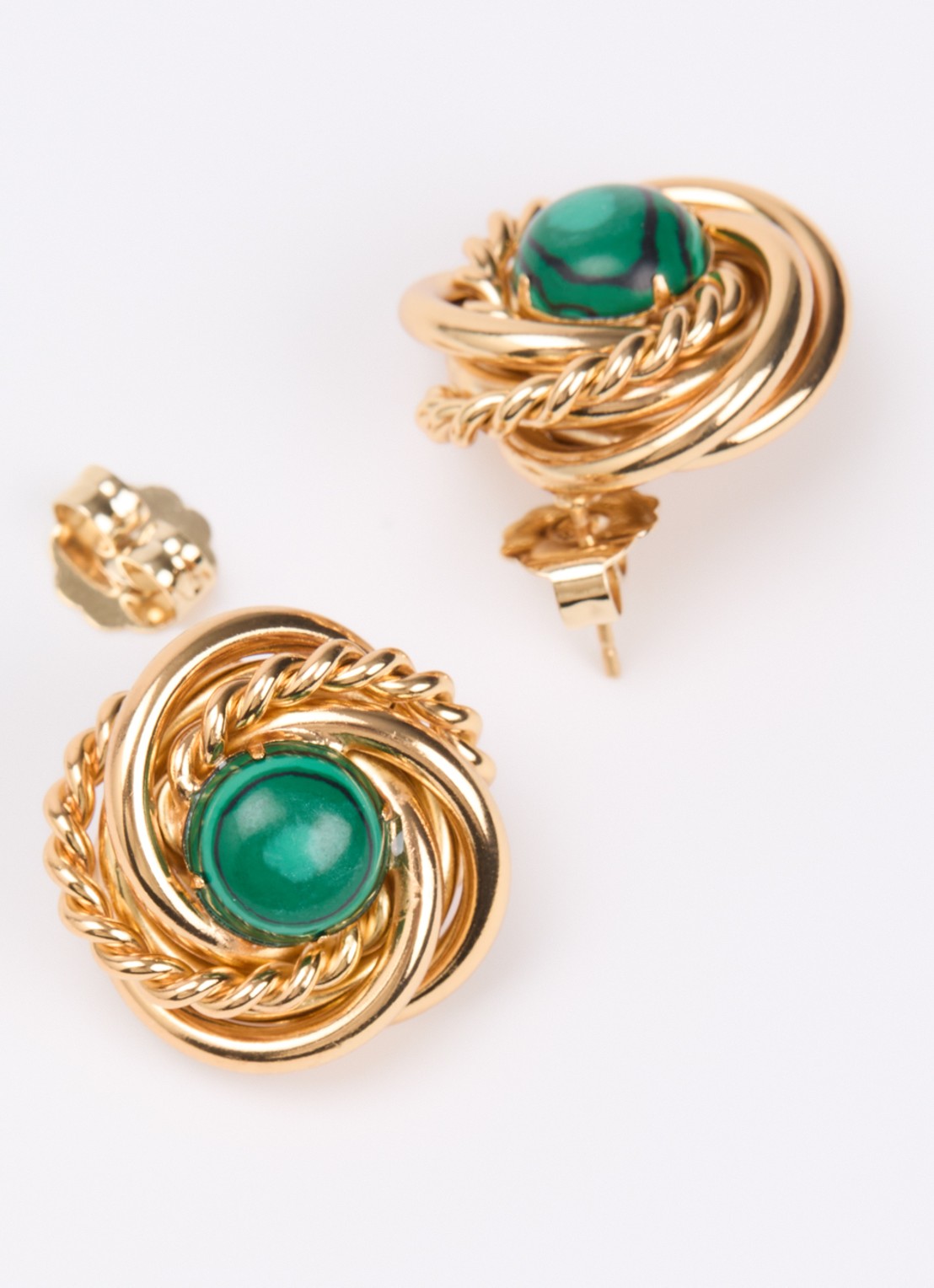Gas Bijoux Atika oorstekers verguld - detail 3 goud