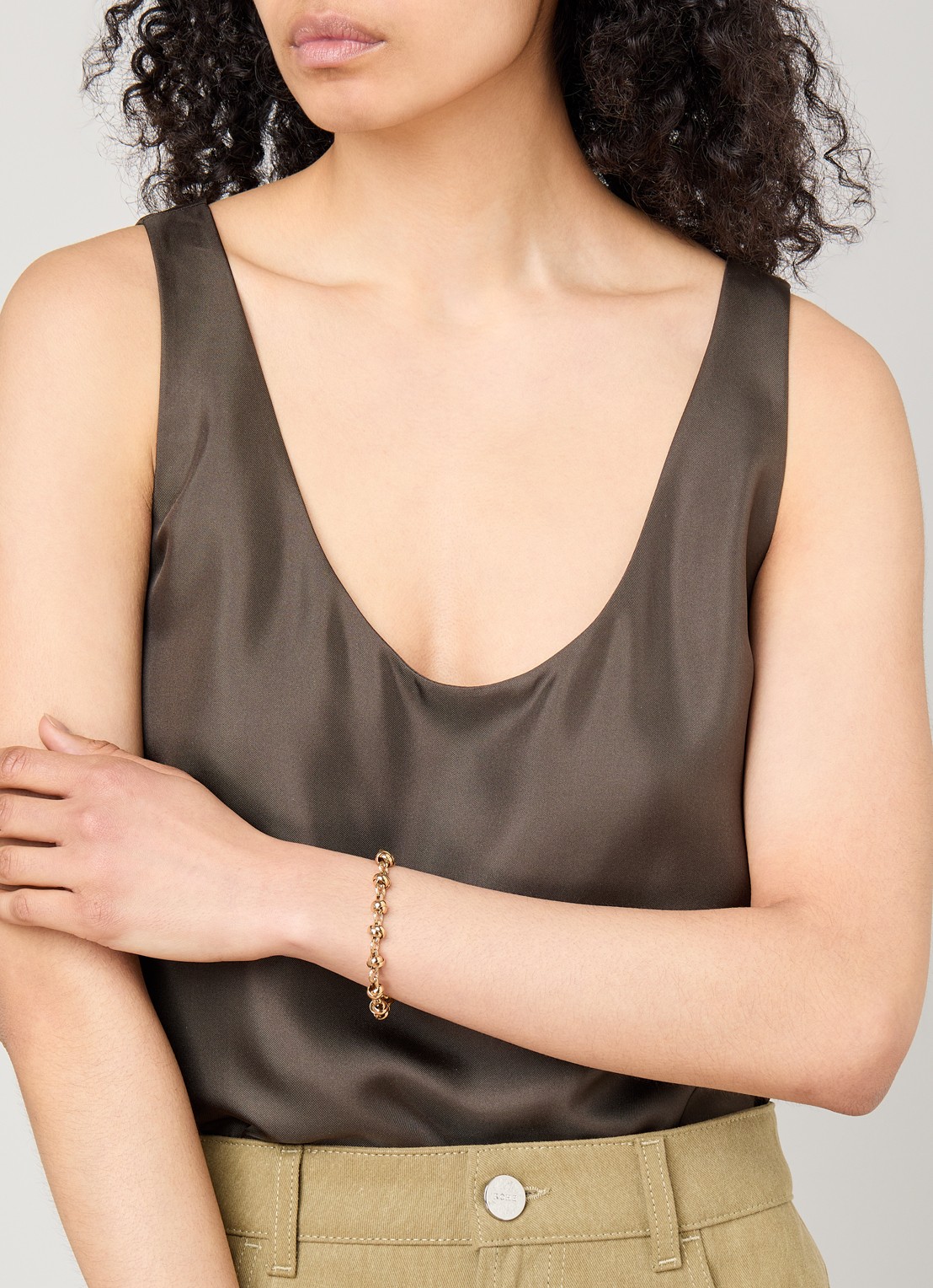 Gas Bijoux Batik schakelarmband verguld - voorkant 2 goud