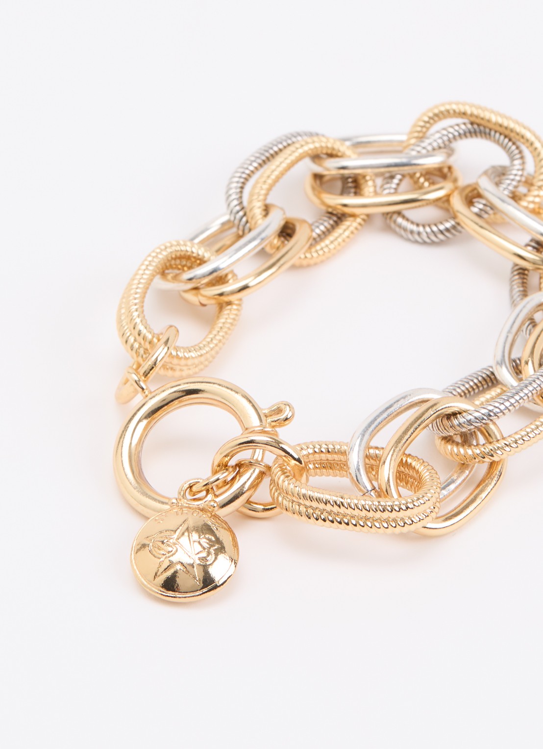 Gas Bijoux Bell schakelarmband  - detail goud