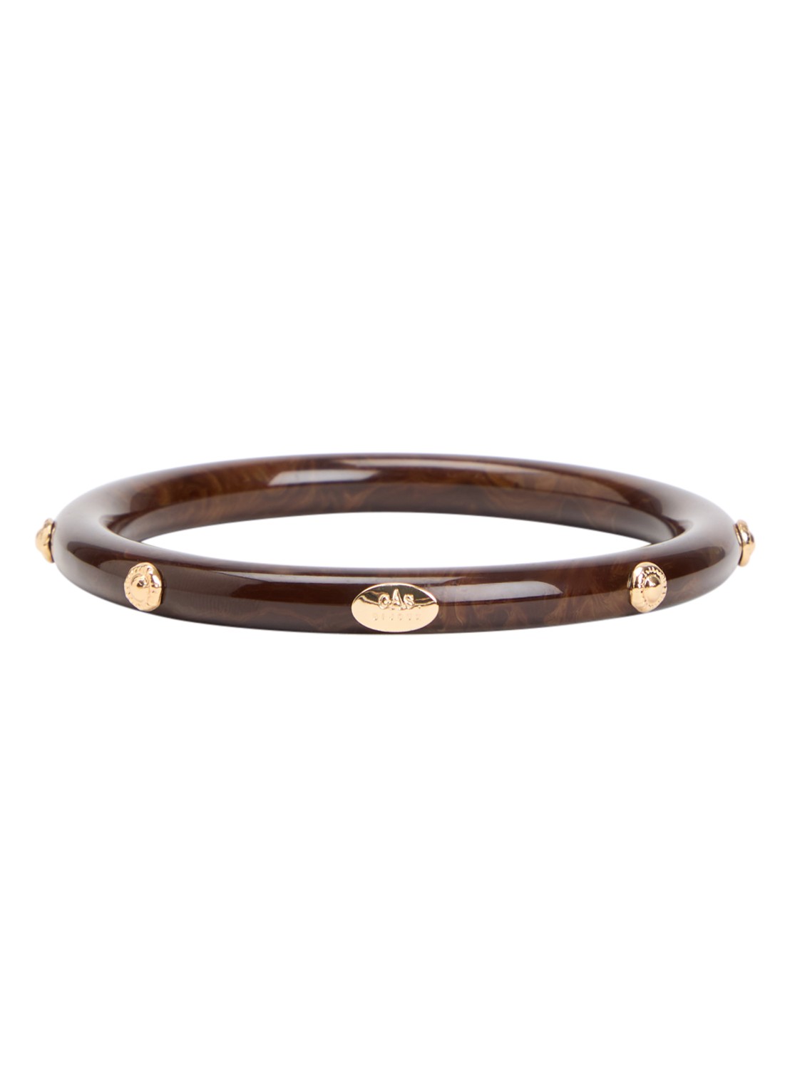 Gas Bijoux Caftan bangle  - voorkant 2 bruin