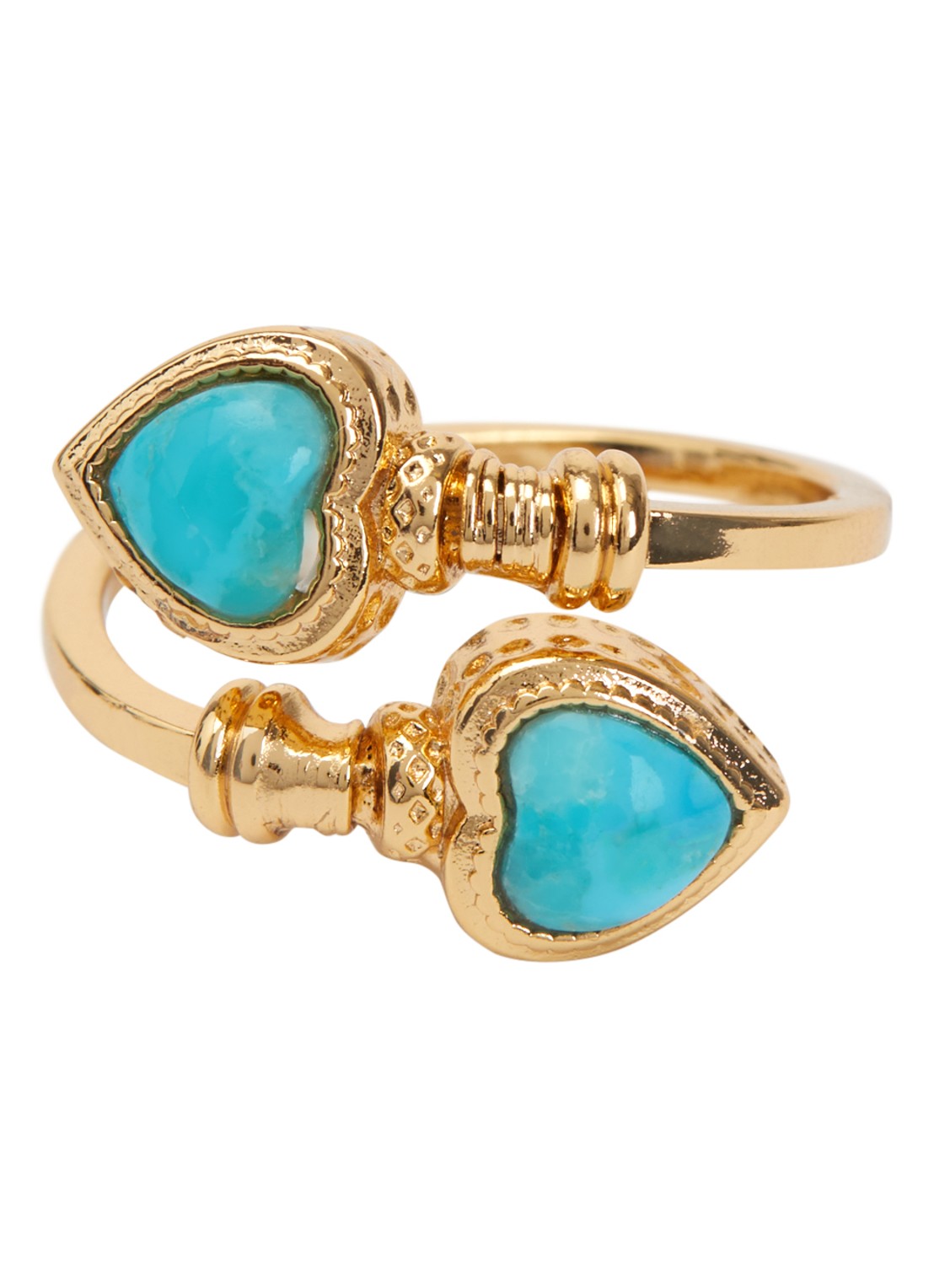 Gas Bijoux Duality Amore ring verguld - voorkant 3 goud