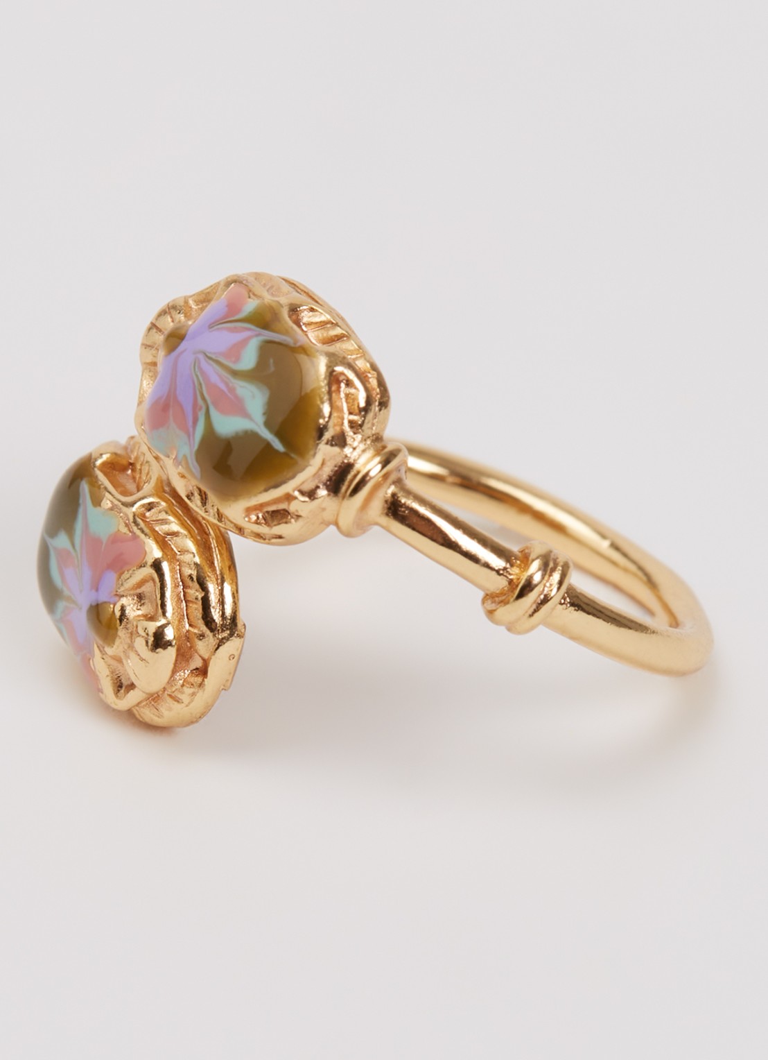 Gas Bijoux Duality Scaramouche ring verguld - detail 3 goud