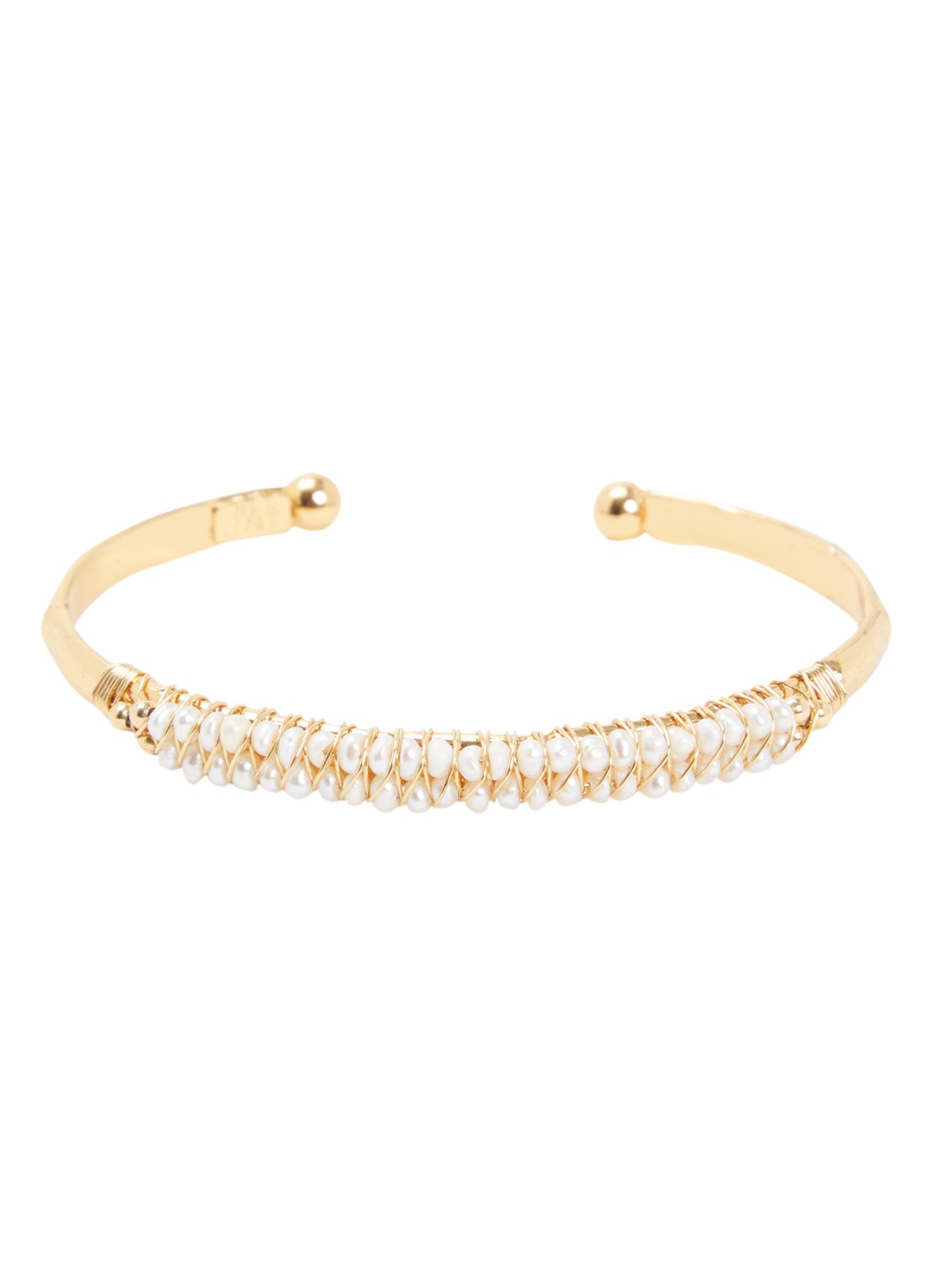 Gas Bijoux Lyre bangle verguld - voorkant goud