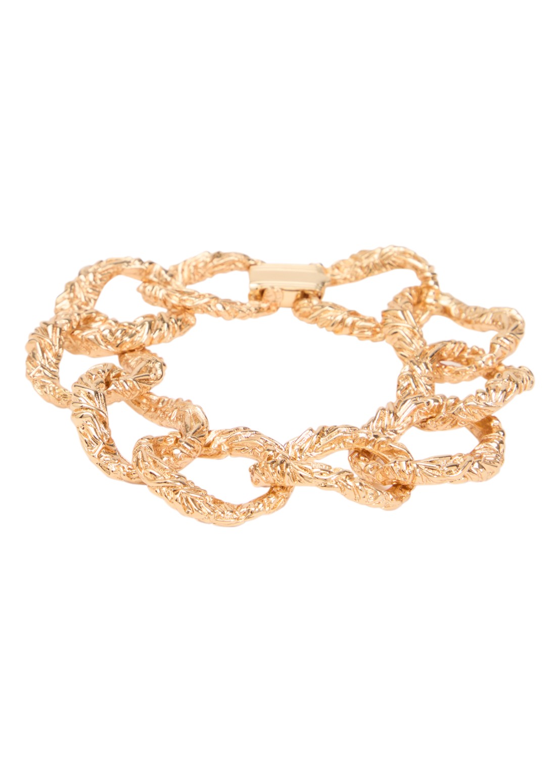 Gas Bijoux Mira schakelarmband verguld - voorkant goud