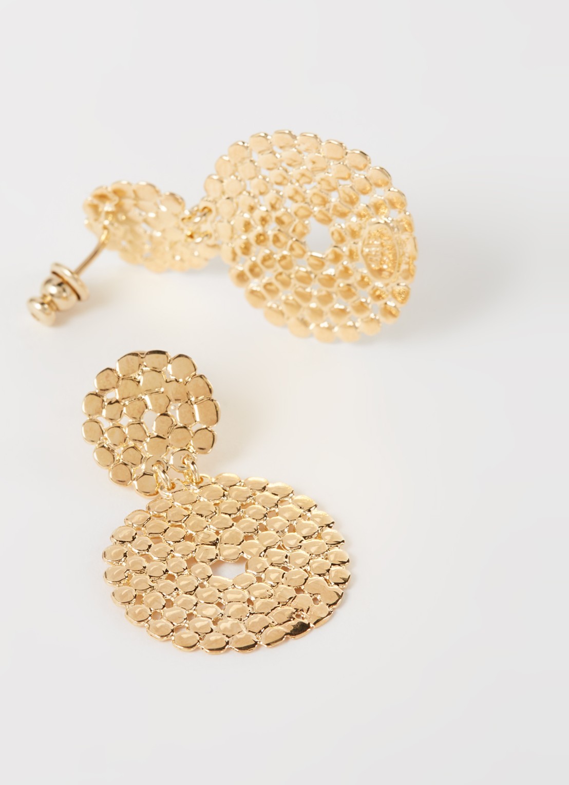 Gas Bijoux Onde Lucky oorstekers verguld - detail goud