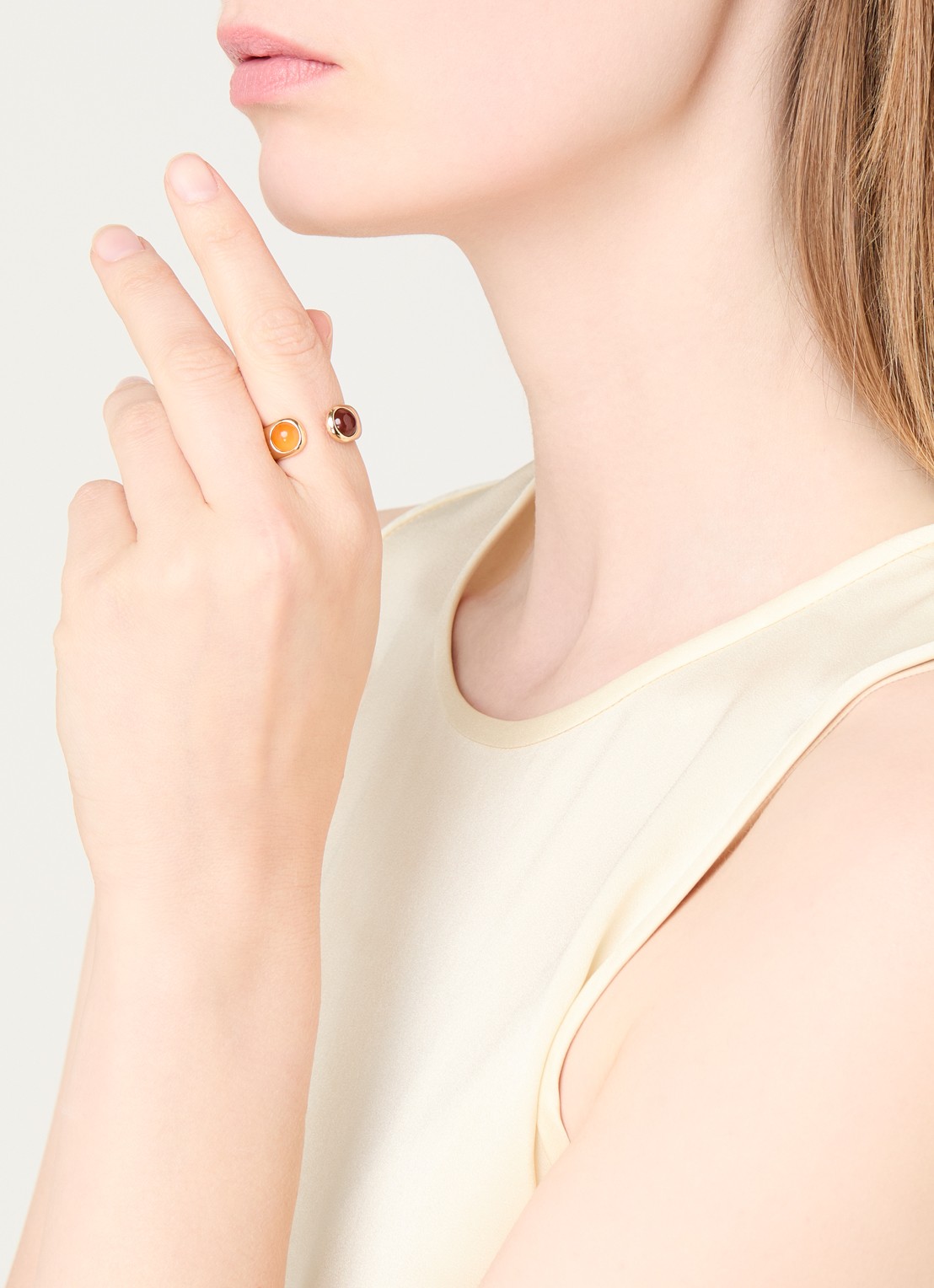 Gas Bijoux Saint Germain ring verguld - voorkant 2 goud