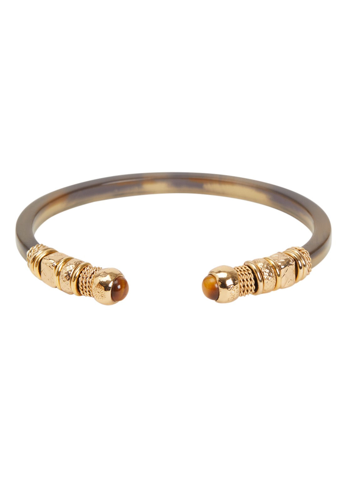 Gas Bijoux Sari bangle verguld - voorkant lichtbruin