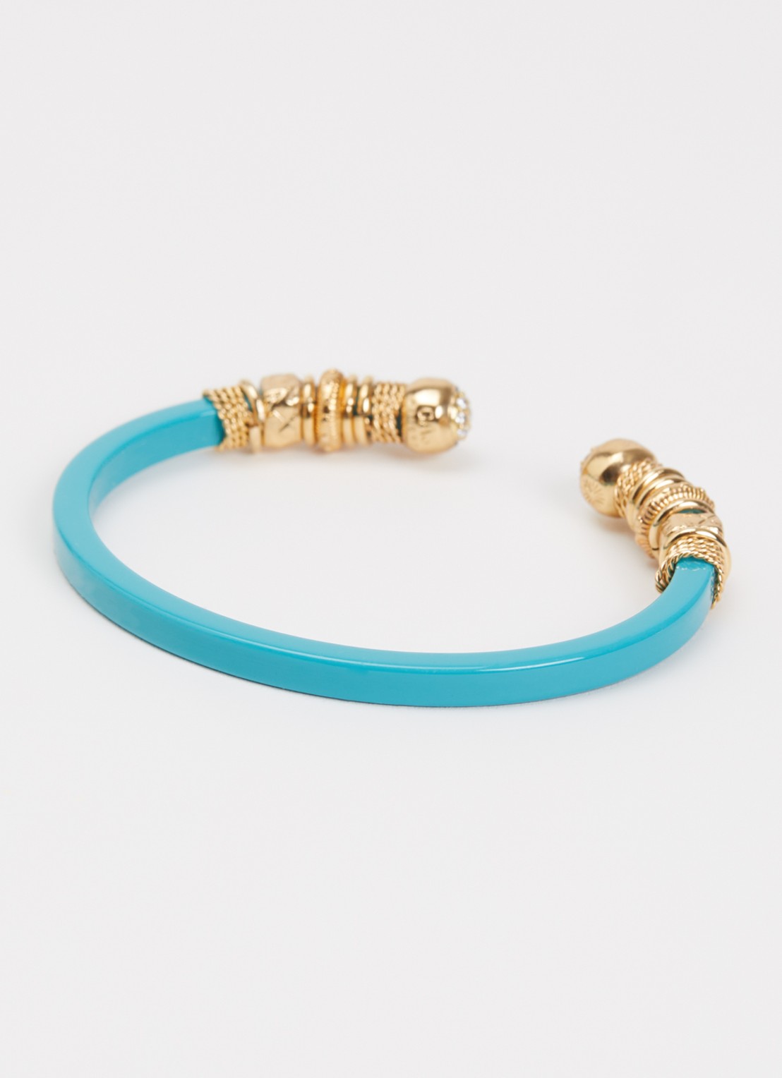 Gas Bijoux Sari bangle verguld - detail turquoise