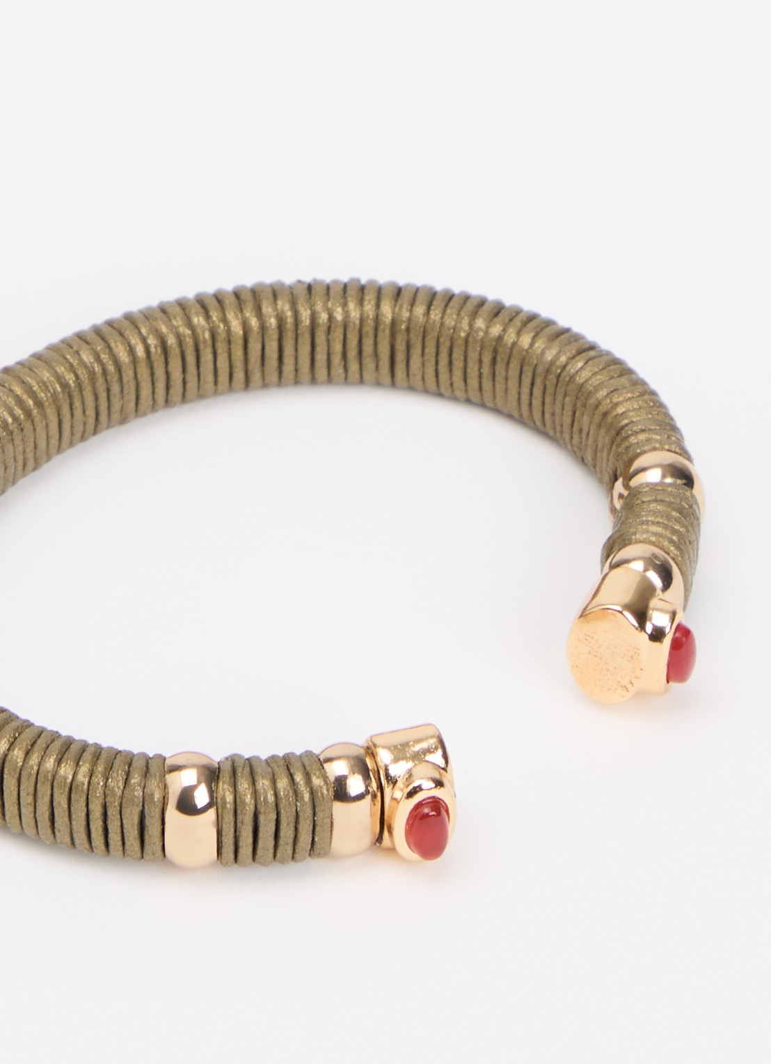 Gas Bijoux Sari bangle verguld - detail legergroen