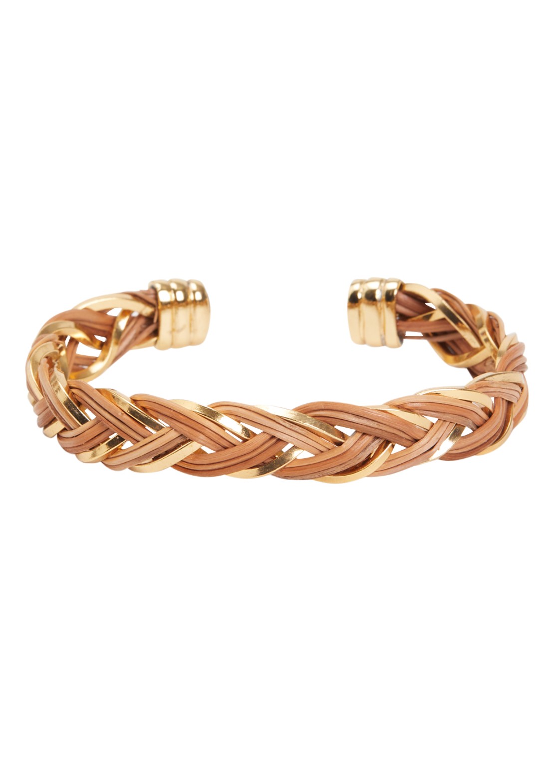 Gas Bijoux Tresse bangle verguld - voorkant goud