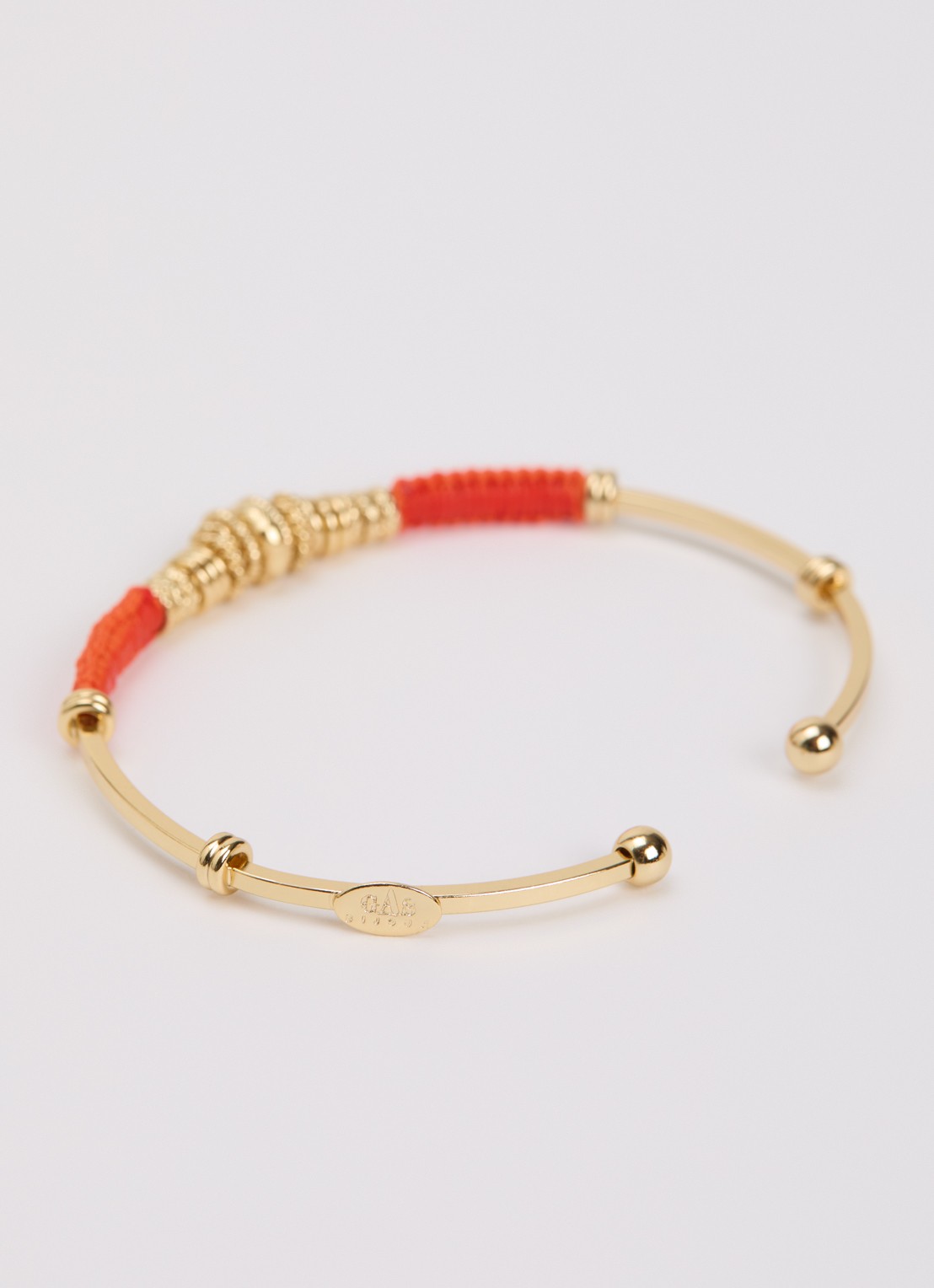 Gas Bijoux Zizanie bangle verguld - detail 3 orange