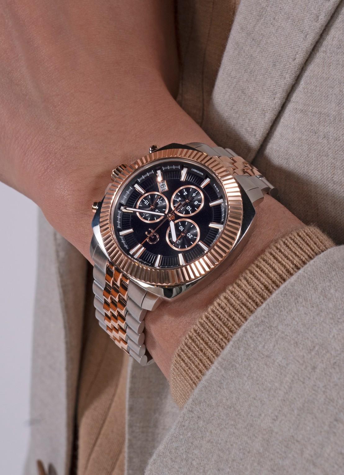 Gc Watches Flair Coussin horloge Z46001G2MF - voorkant 6 zilver