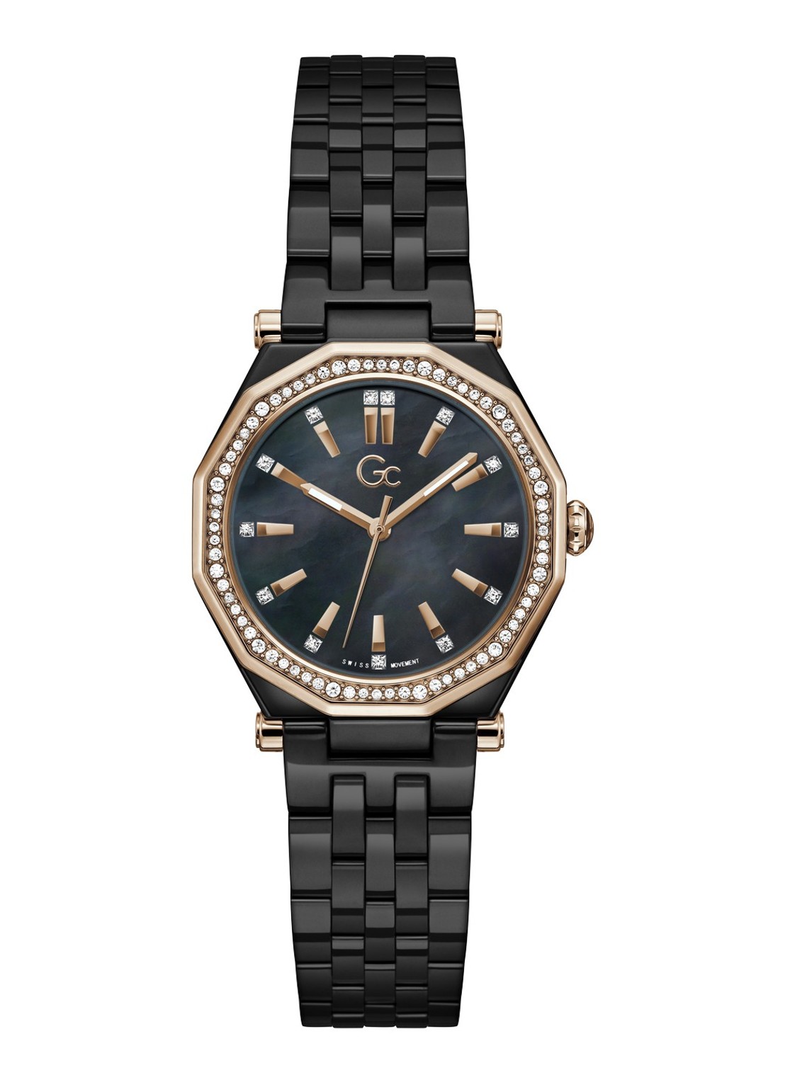 Gc Watches Gleam horloge Z59002L2 - voorkant 3 zwart