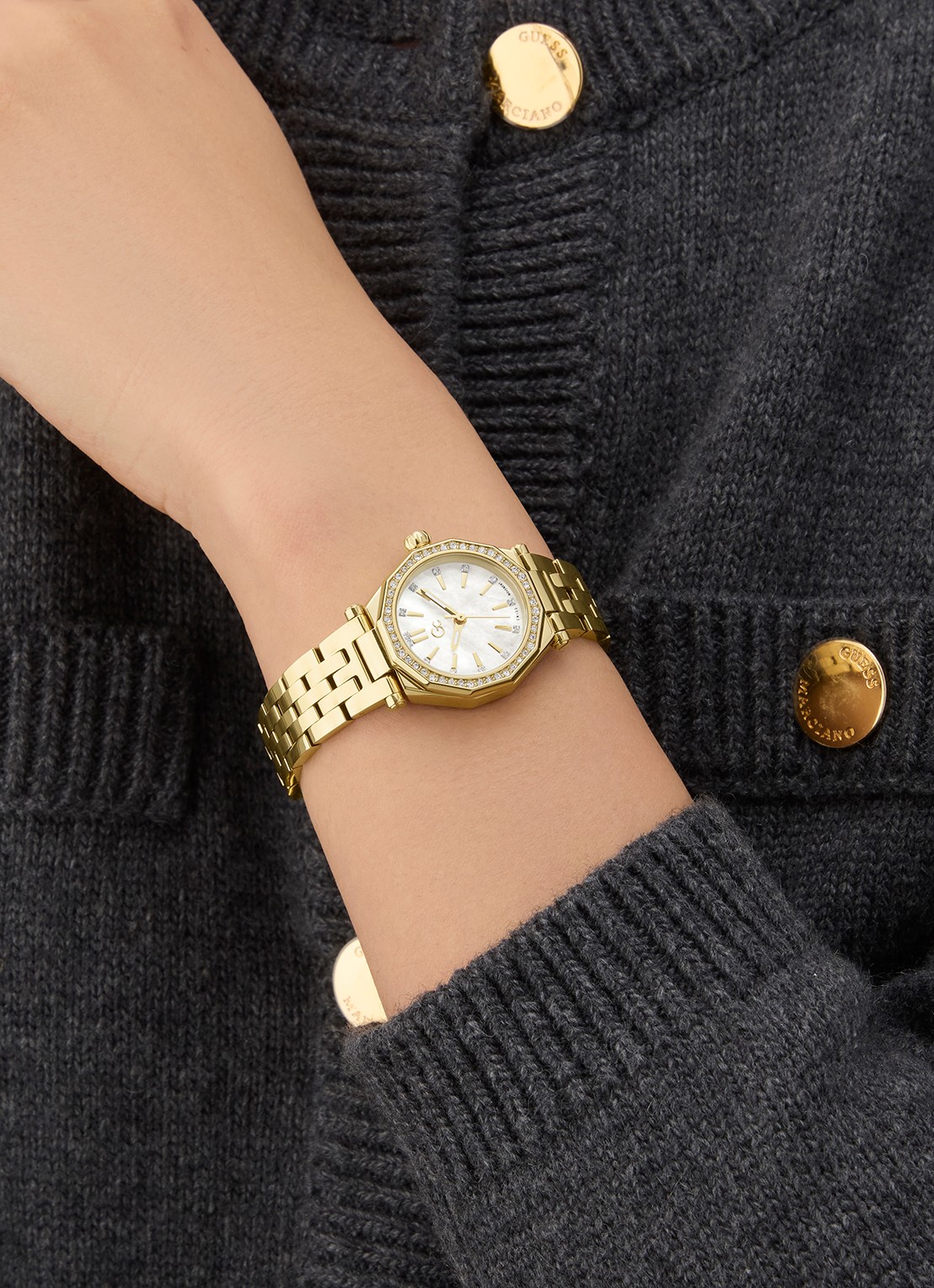 Gc Watches Gleam Mini horloge Z54005L9 - voorkant 5 goud
