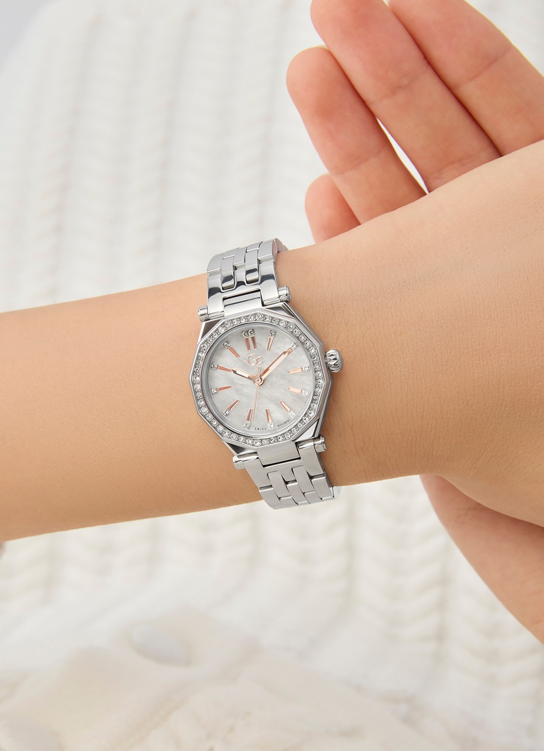 Gc Watches Gleam Mini horloge Z54006L9 - detail zilver