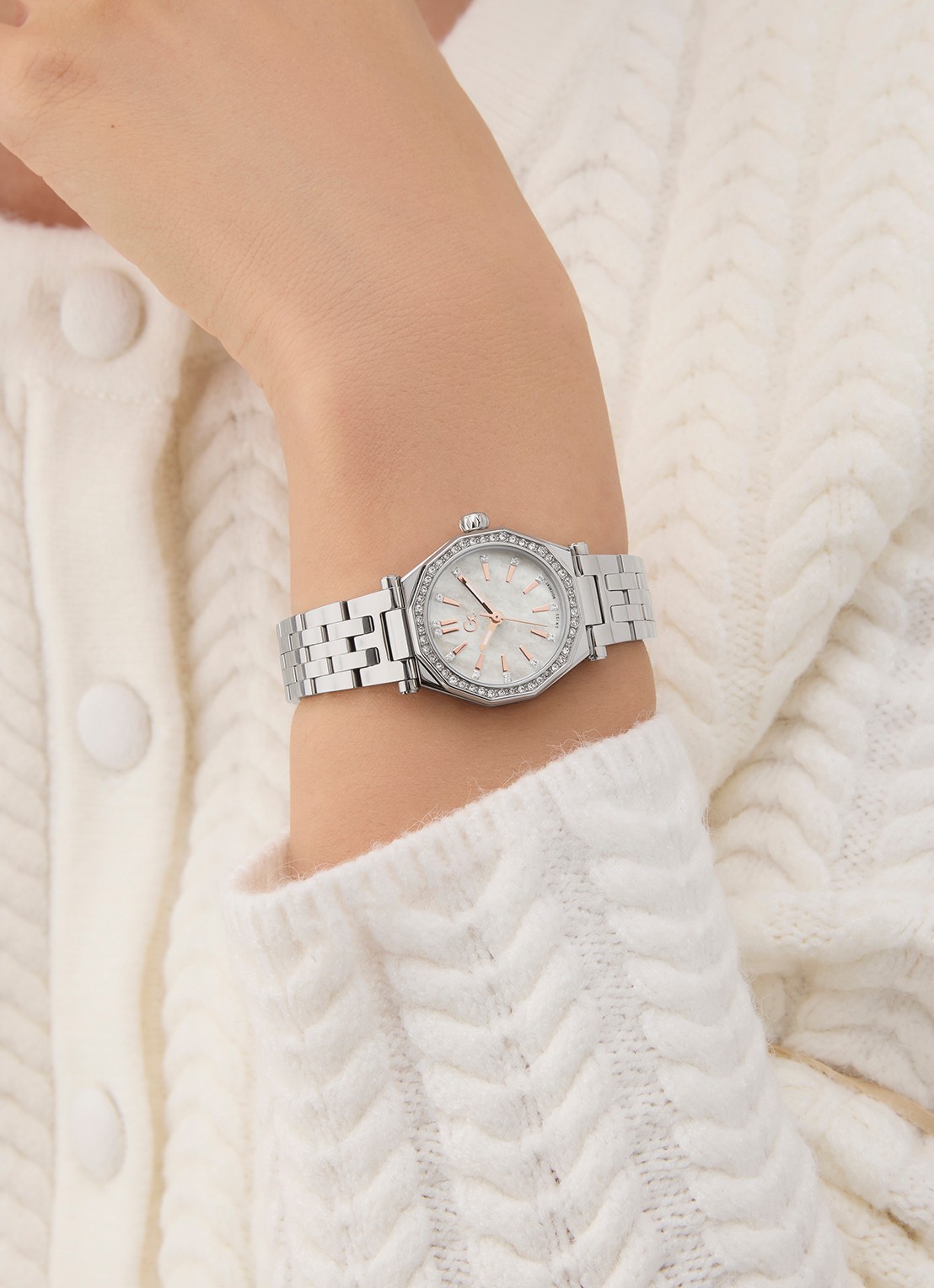 Gc Watches Gleam Mini horloge Z54006L9 - voorkant 5 zilver