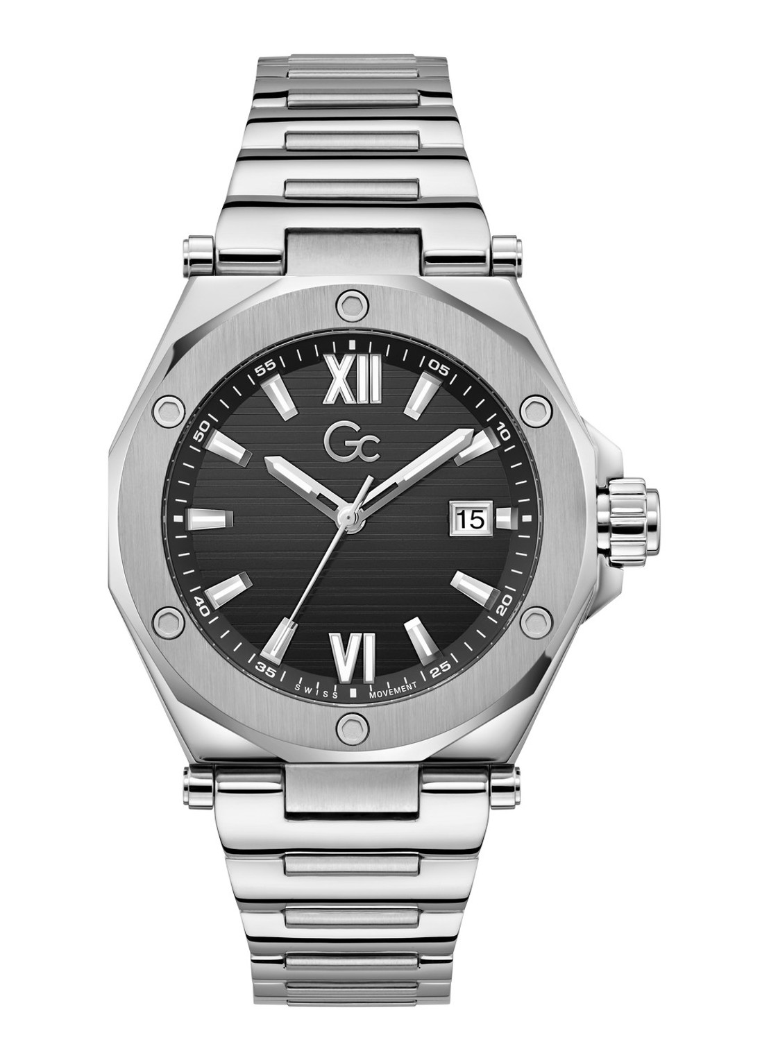 Gc Watches Legacy Sleek horloge Z67004G2 - voorkant 4 zilver