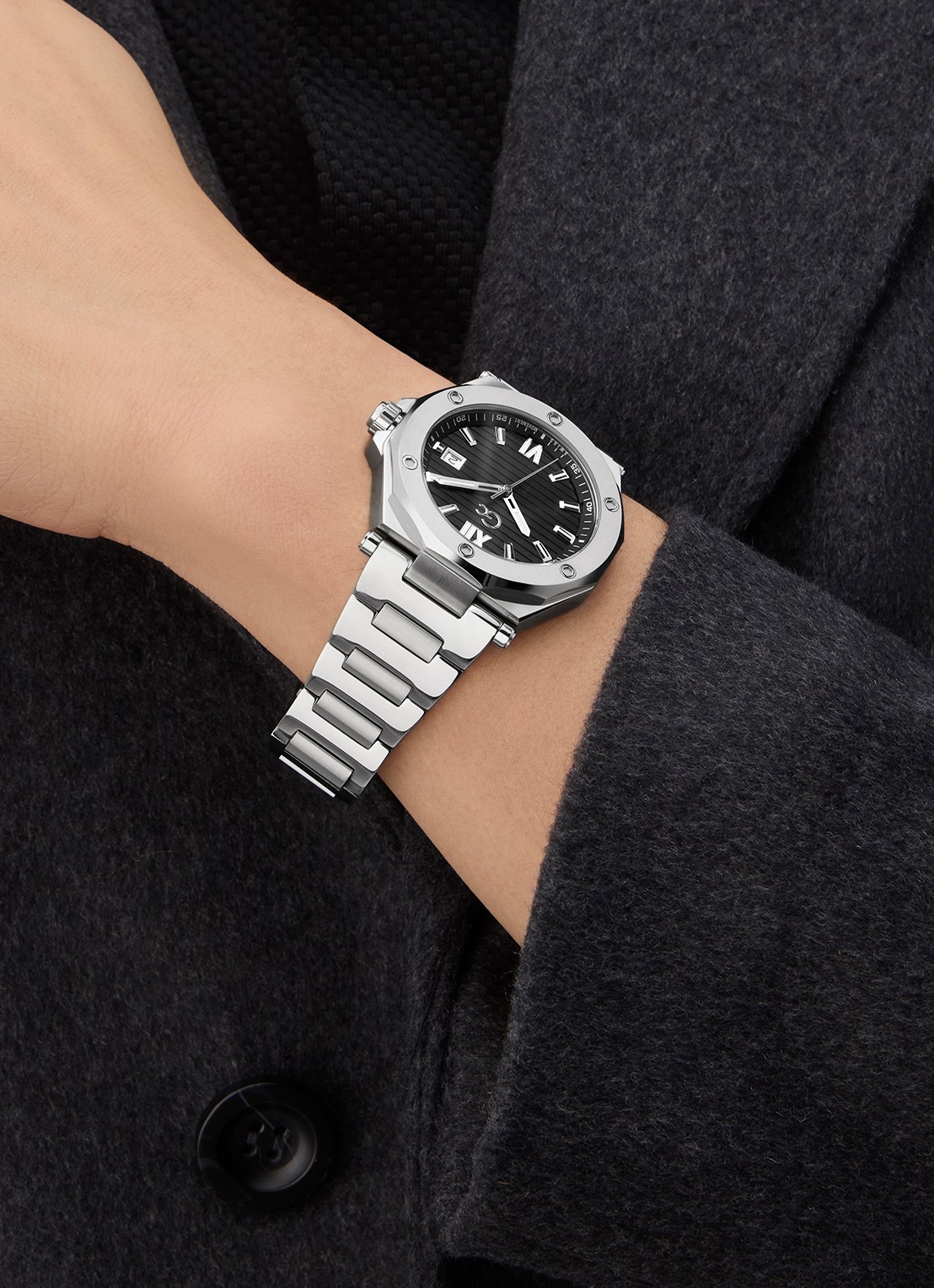 Gc Watches Legacy Sleek horloge Z67004G2 - voorkant 5 zilver