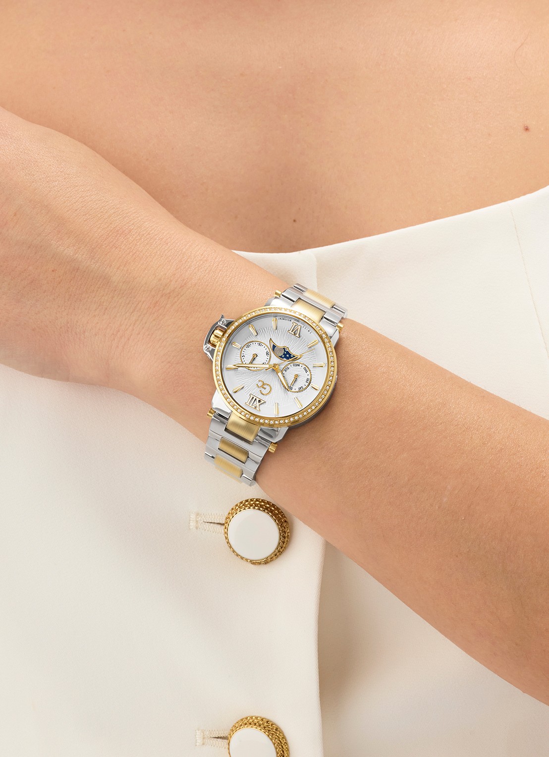 Gc Watches MoonChic horloge Z69003L6 - voorkant 2 zilver