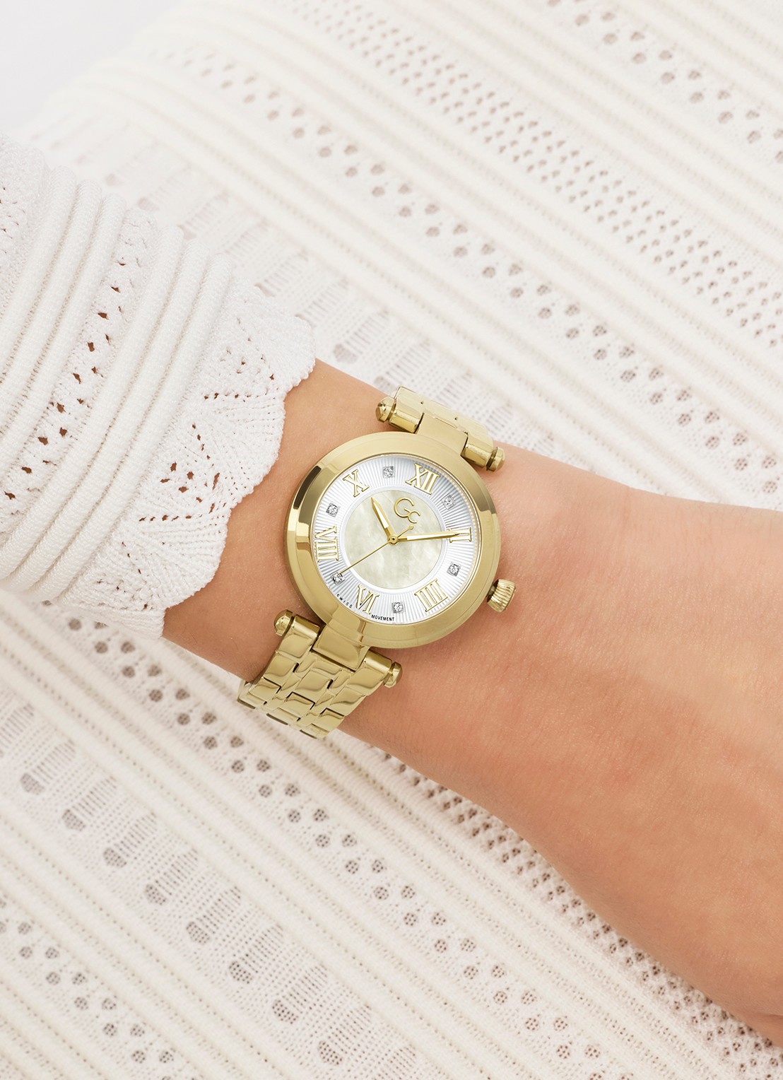 Gc Watches TopChic horloge Z62002L9 - detail goud