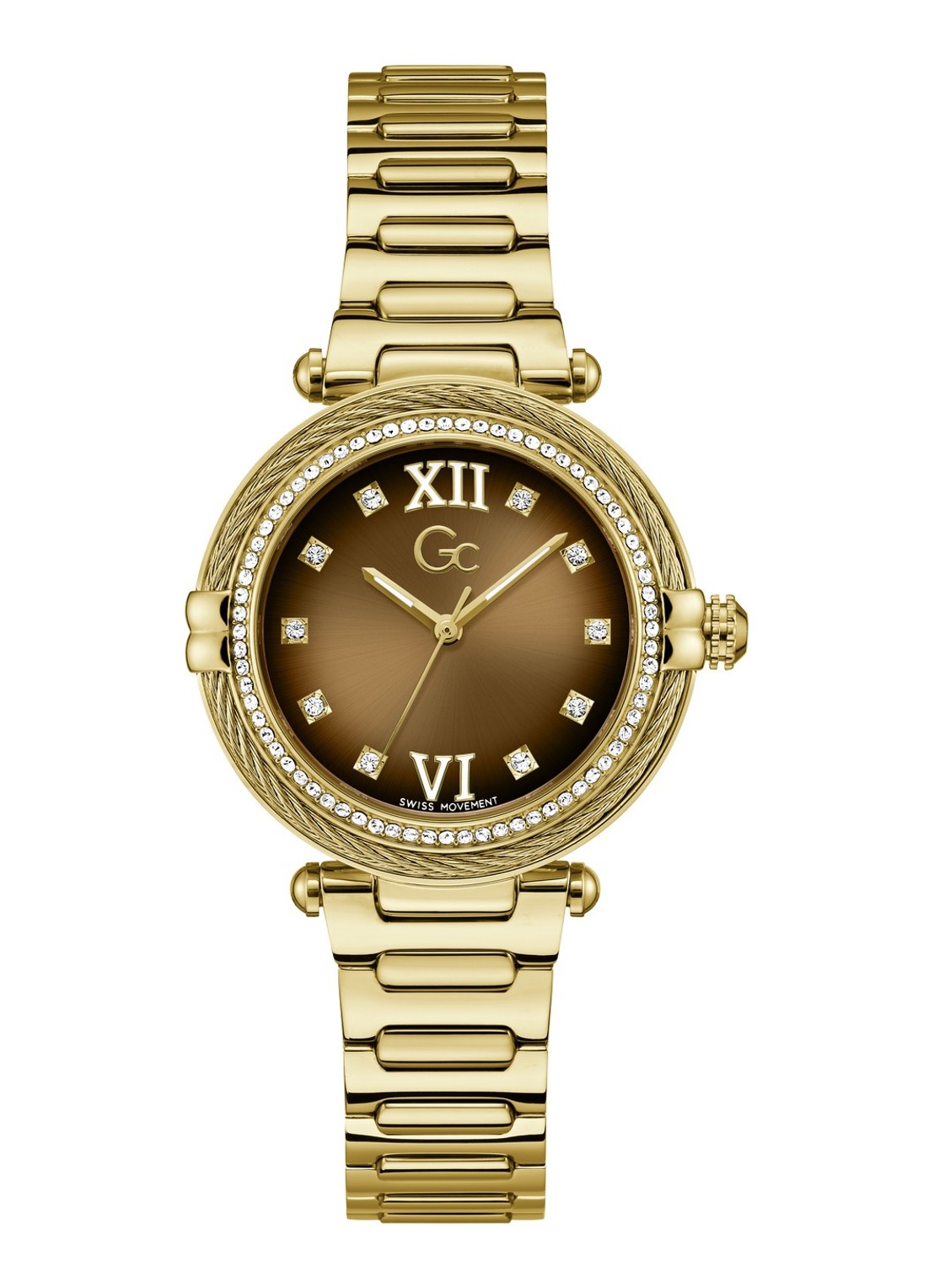 Gc Watches Vogue Cable horloge Z52005L4 - voorkant goud