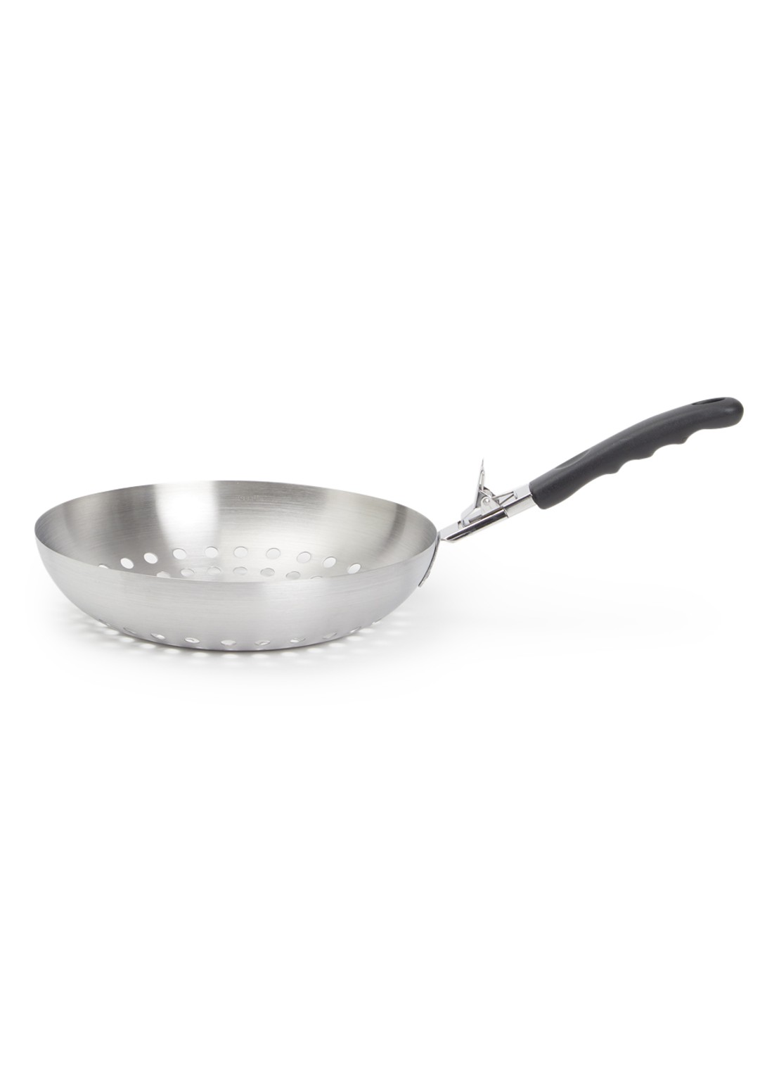 GEFU BBQ Vegetable wokpan Ø28 cm - voorkant 2 zilver