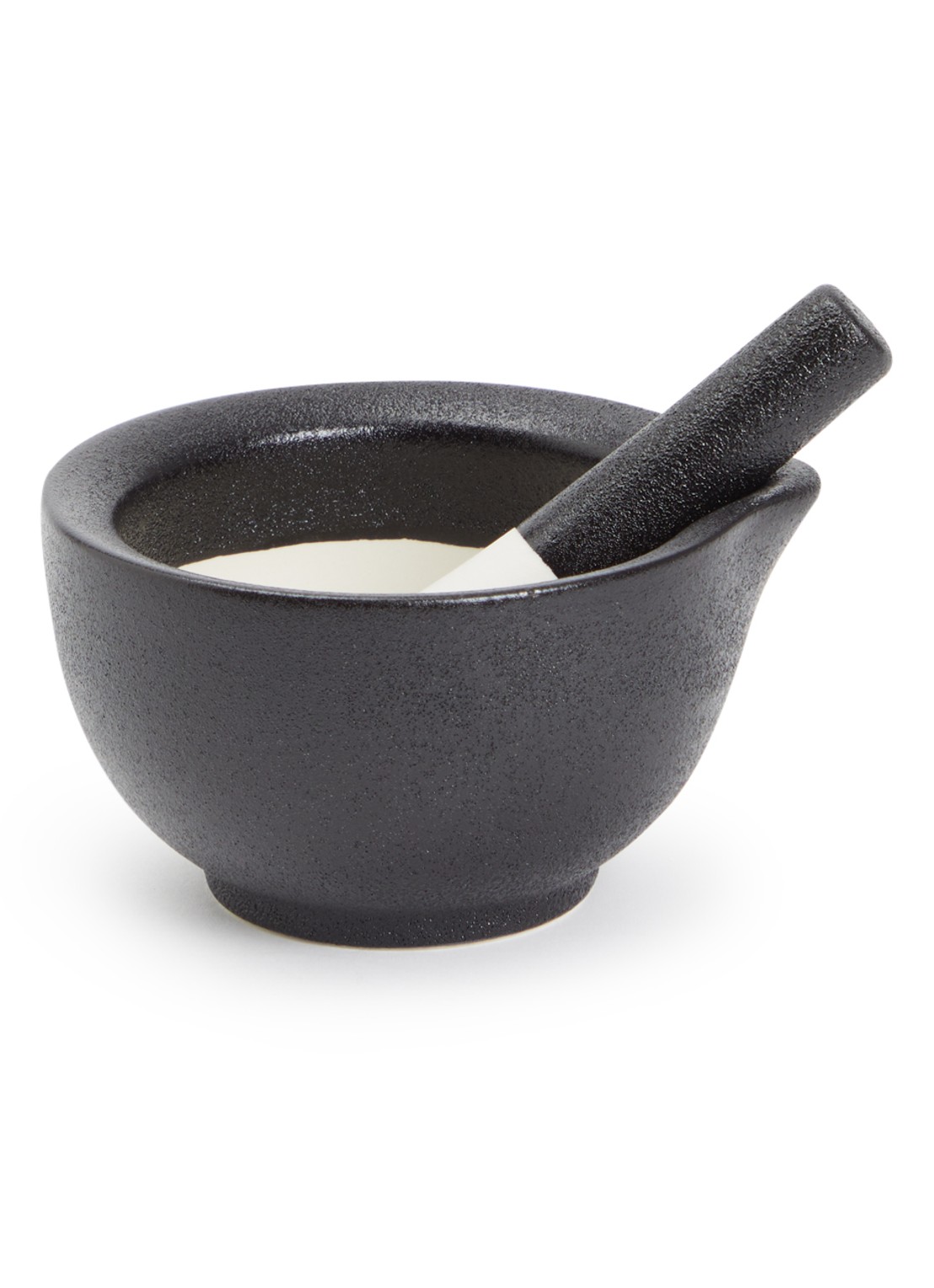 GEFU Grino vijzel met stamper 10,2 cm  - voorkant 2 zwart