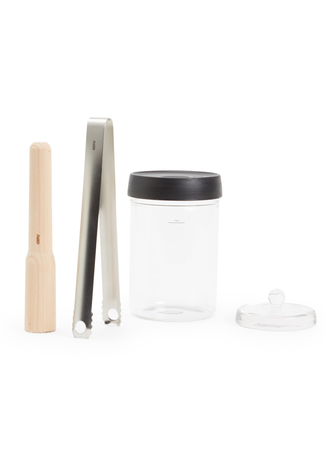 GEFU Nativo fermentatie set 4-delig  - voorkant transparant