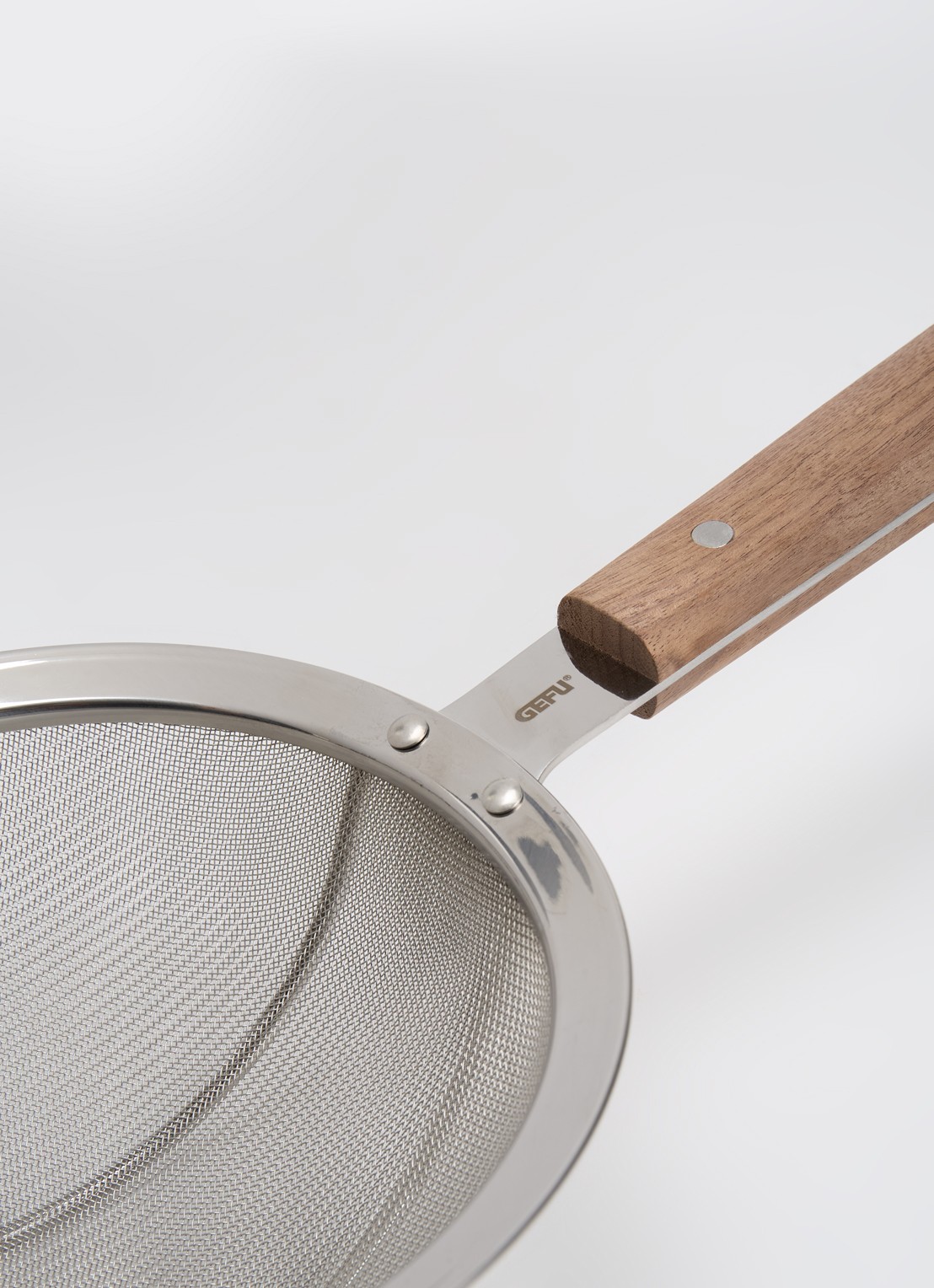 GEFU Passo Klein zeef 16 cm - voorkant 2 zilver
