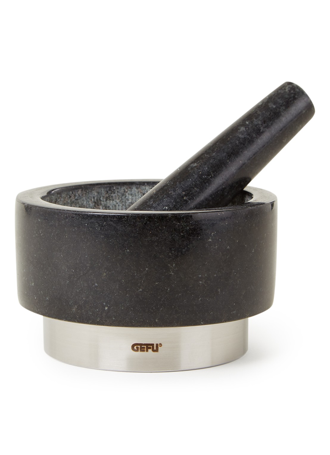 GEFU X-plosion vijzel met stamper - voorkant 2 zwart