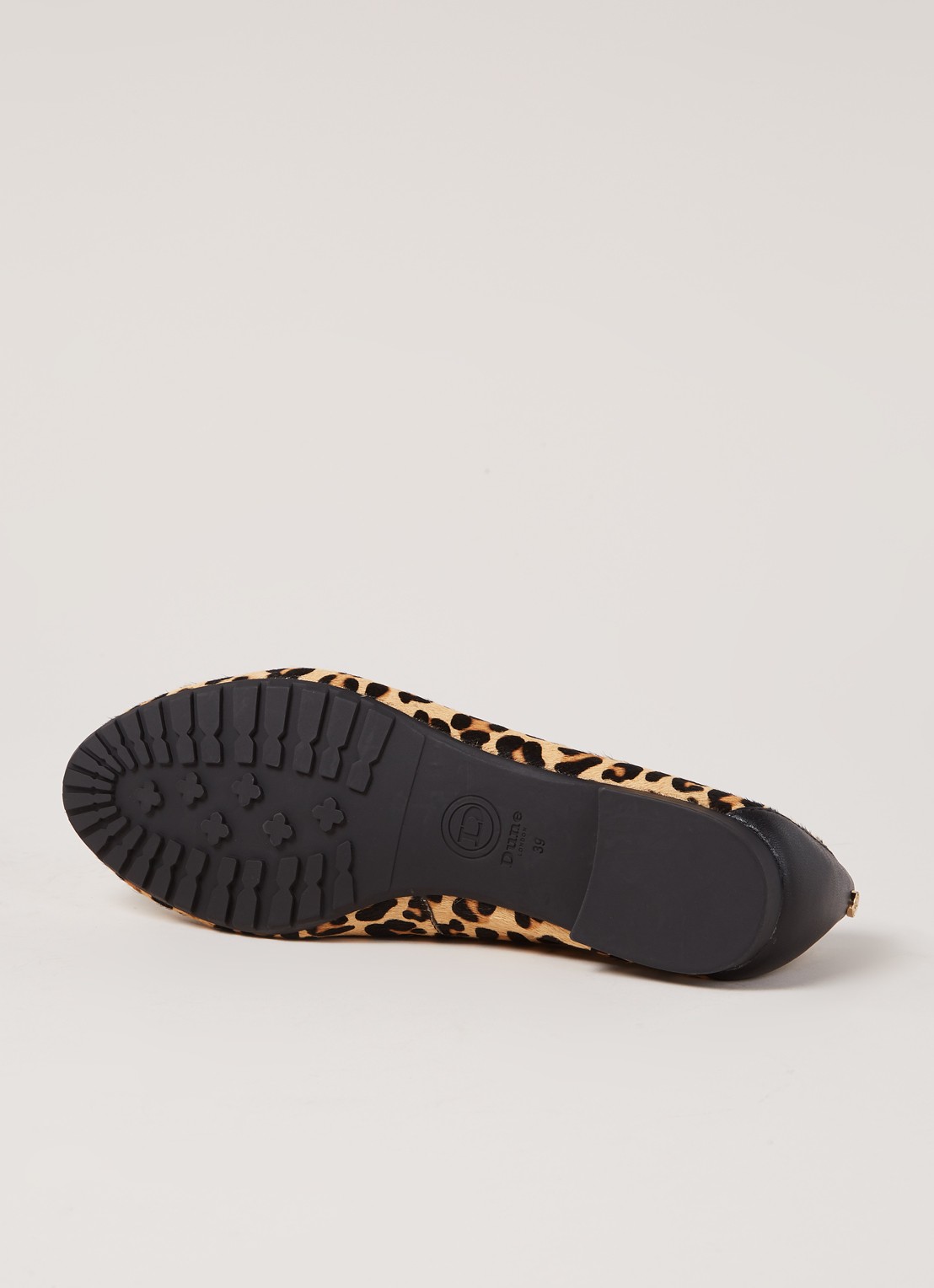 Genevene loafer met ponyhair en luipaardessin - detail 3 bruin