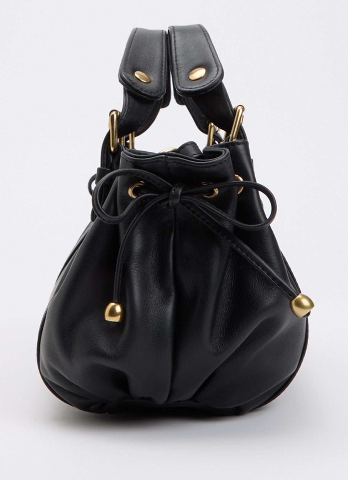 Gerard Darel 12H handtas van leer  - detail 3 zwart